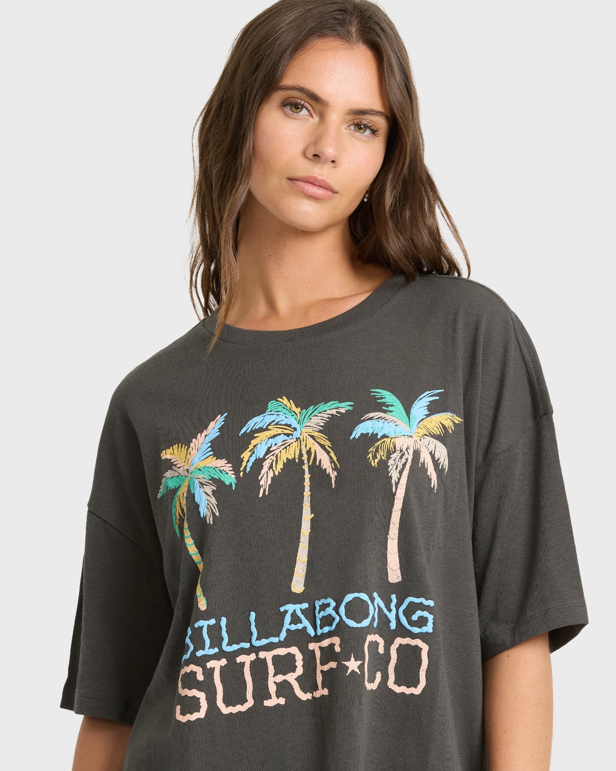 Billabong Found in Paradise Short Sleeve Knit T-Shirt - Off Black