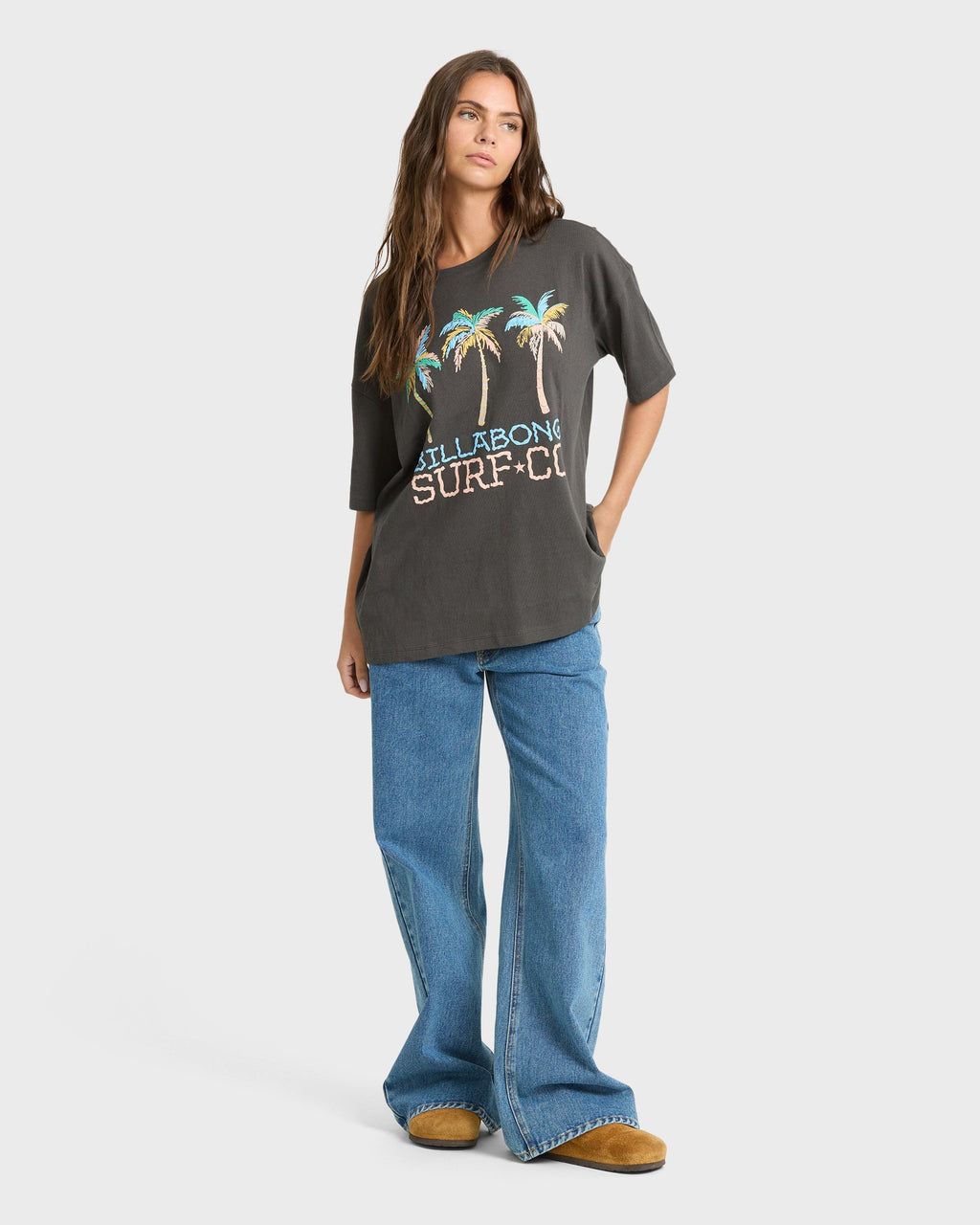 Billabong Found in Paradise Short Sleeve Knit T-Shirt - Off Black