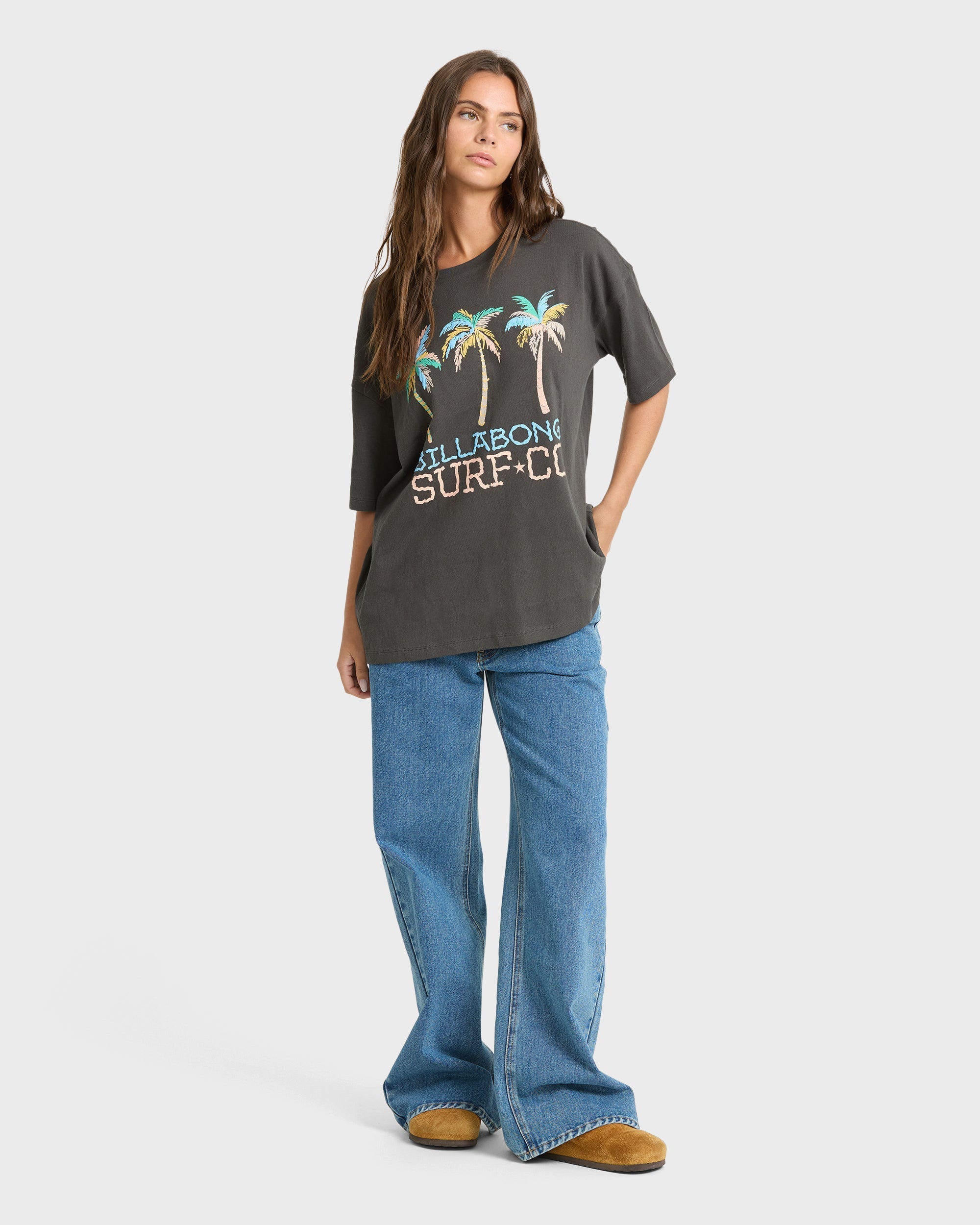 Billabong Found in Paradise Short Sleeve Knit T-Shirt - Off Black