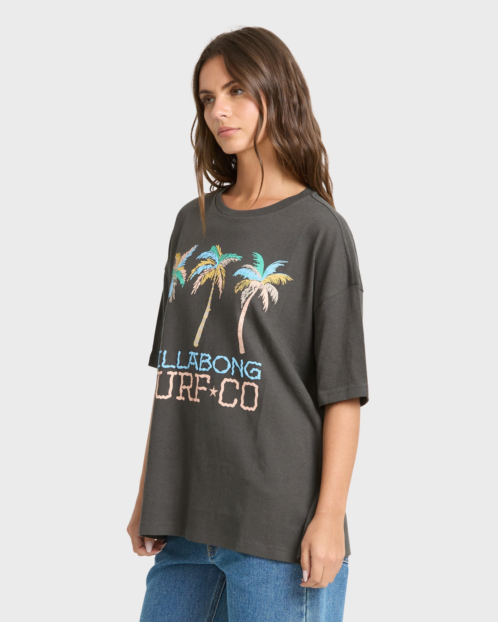 Billabong Found in Paradise Short Sleeve Knit T-Shirt - Off Black