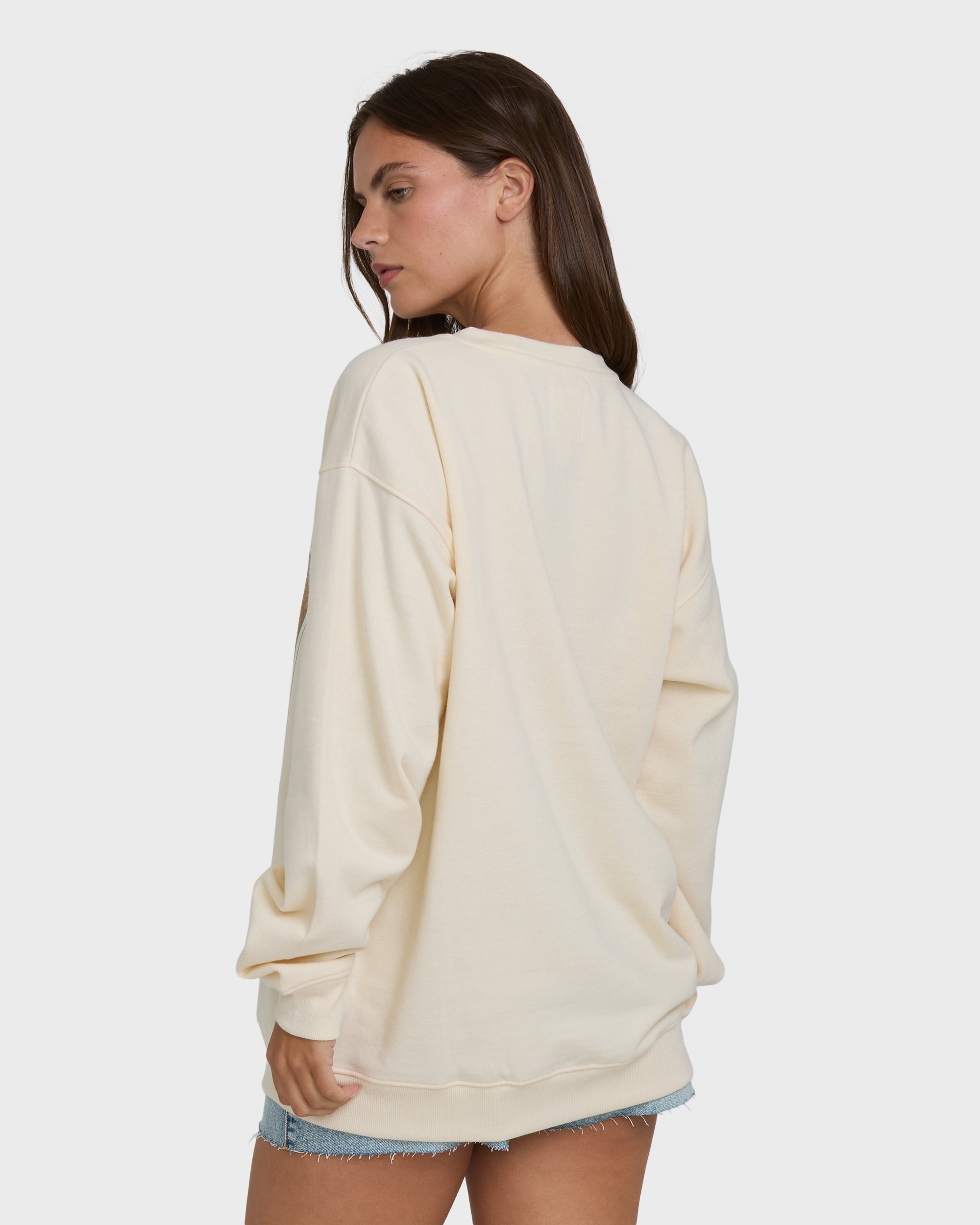 Billabong Coastal Paradise Crewneck Sweatshirt - White Cap
