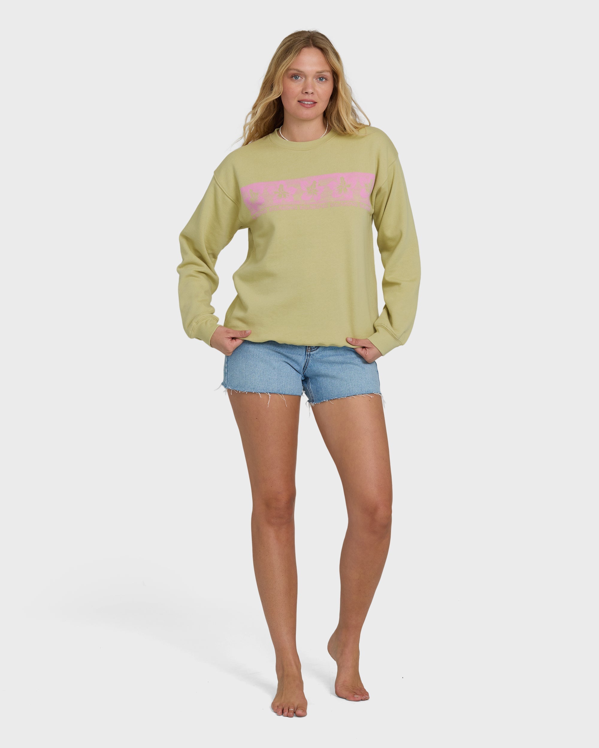 Billabong Giving Shade Crewneck Sweatshirt - Cactus