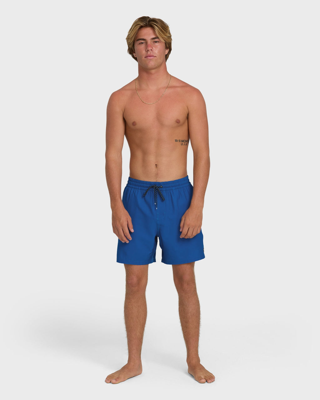 Billabong Lineup Solid Layback 16 Trunks - Deep Ocean
