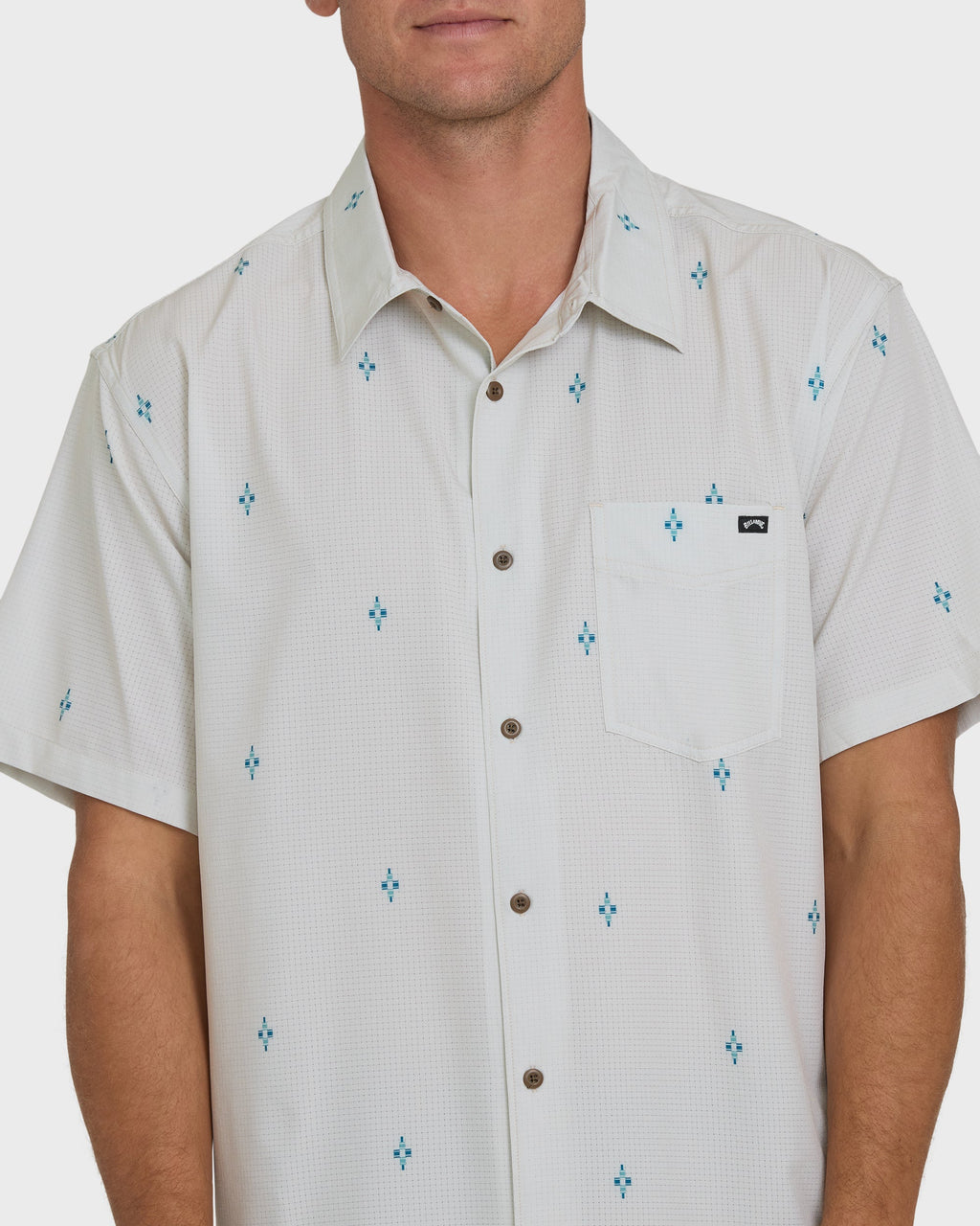 Billabong A/Div Surftrek Perforated Short Sleeve Woven Shirt - Oatmeal
