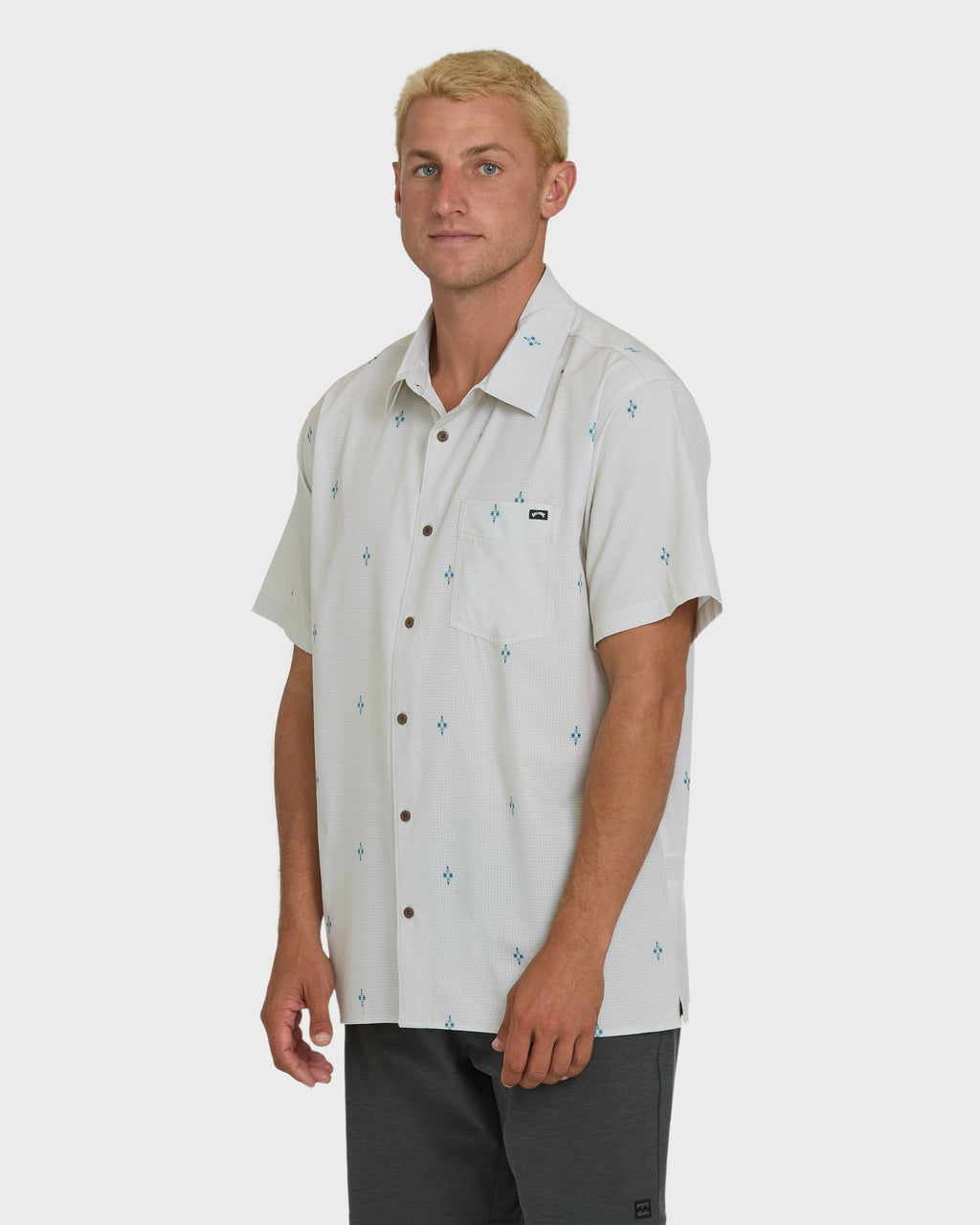 Billabong A/Div Surftrek Perforated Short Sleeve Woven Shirt - Oatmeal