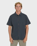 Billabong Garage Sandon Jacquard Short Sleeve Woven Shirt - True Navy