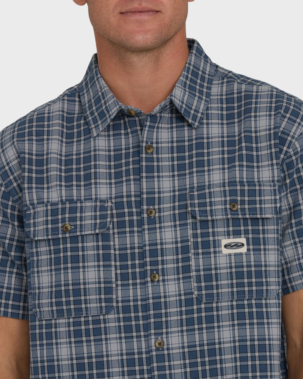 Billabong Bad Dog Short Sleeve Woven Shirt - Dark Denim