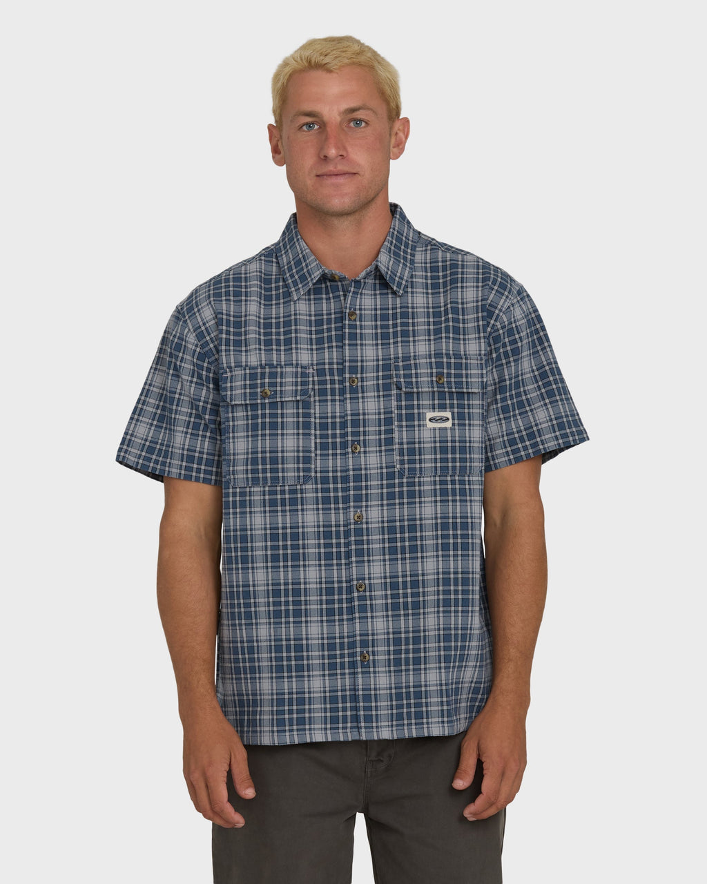Billabong Bad Dog Short Sleeve Woven Shirt - Dark Denim
