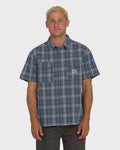 Billabong Bad Dog Short Sleeve Woven Shirt - Dark Denim