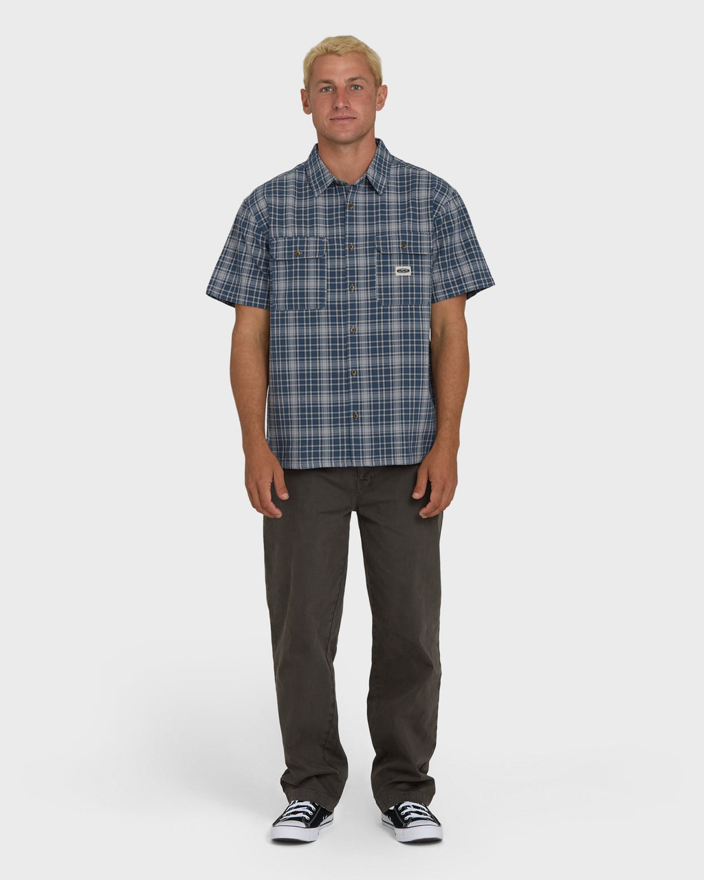 Billabong Bad Dog Short Sleeve Woven Shirt - Dark Denim