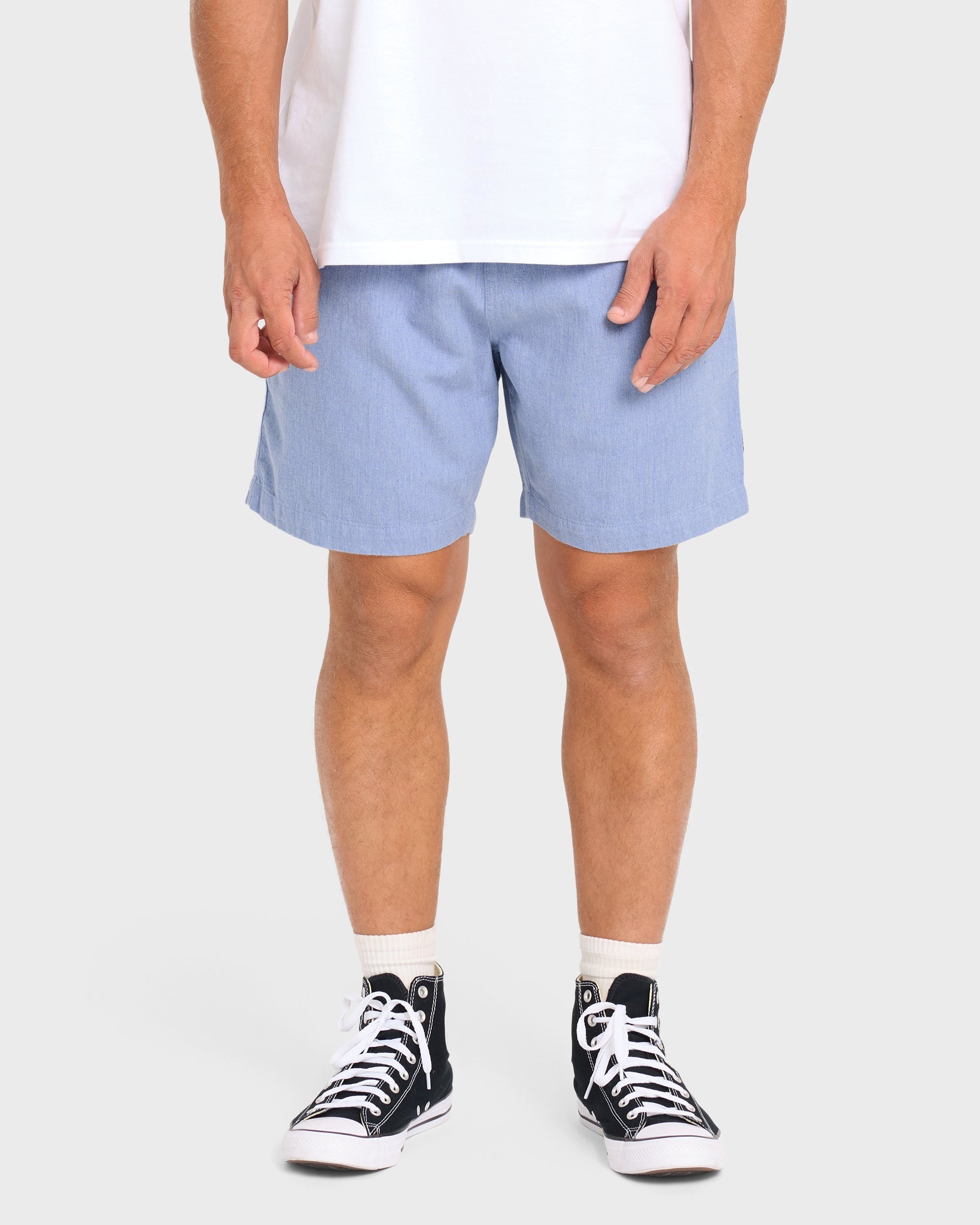 Billabong San O Layback Linen Shorts - Blue Heather