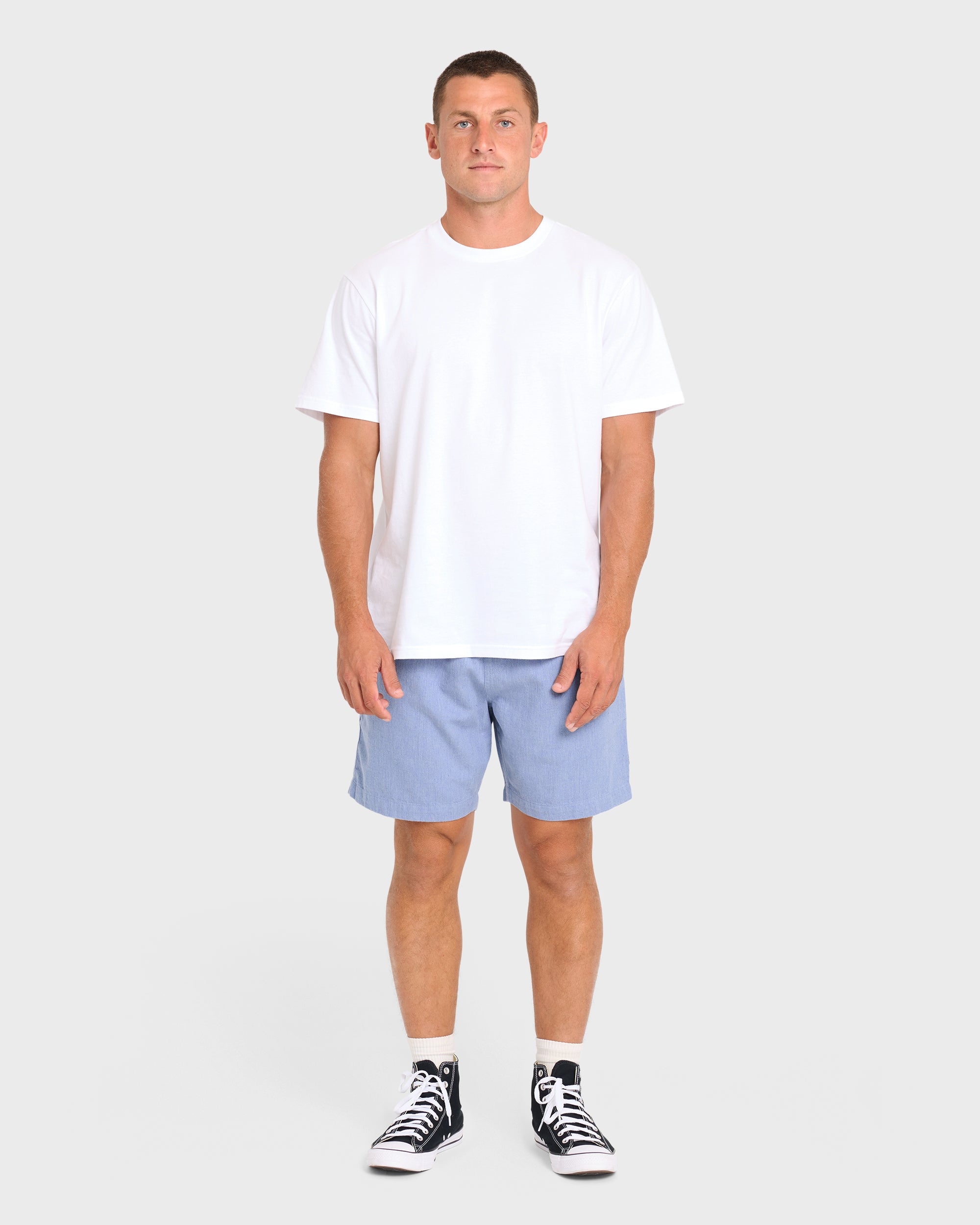 Billabong San O Layback Linen Shorts - Blue Heather