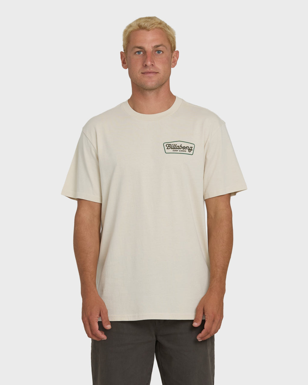 Billabong Off Duty Premium Short Sleeve Knit T-Shirt - Oatmeal