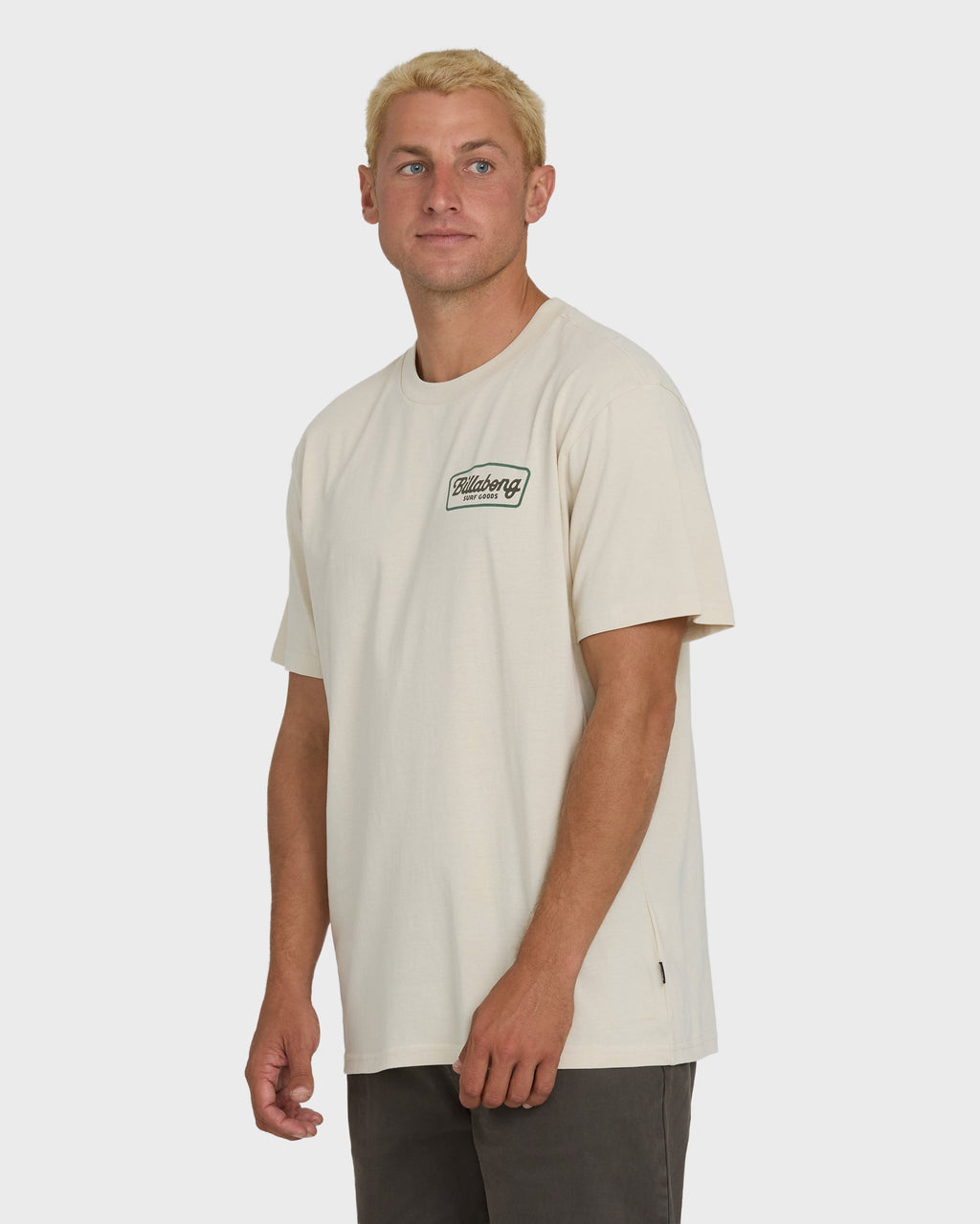 Billabong Off Duty Premium Short Sleeve Knit T-Shirt - Oatmeal