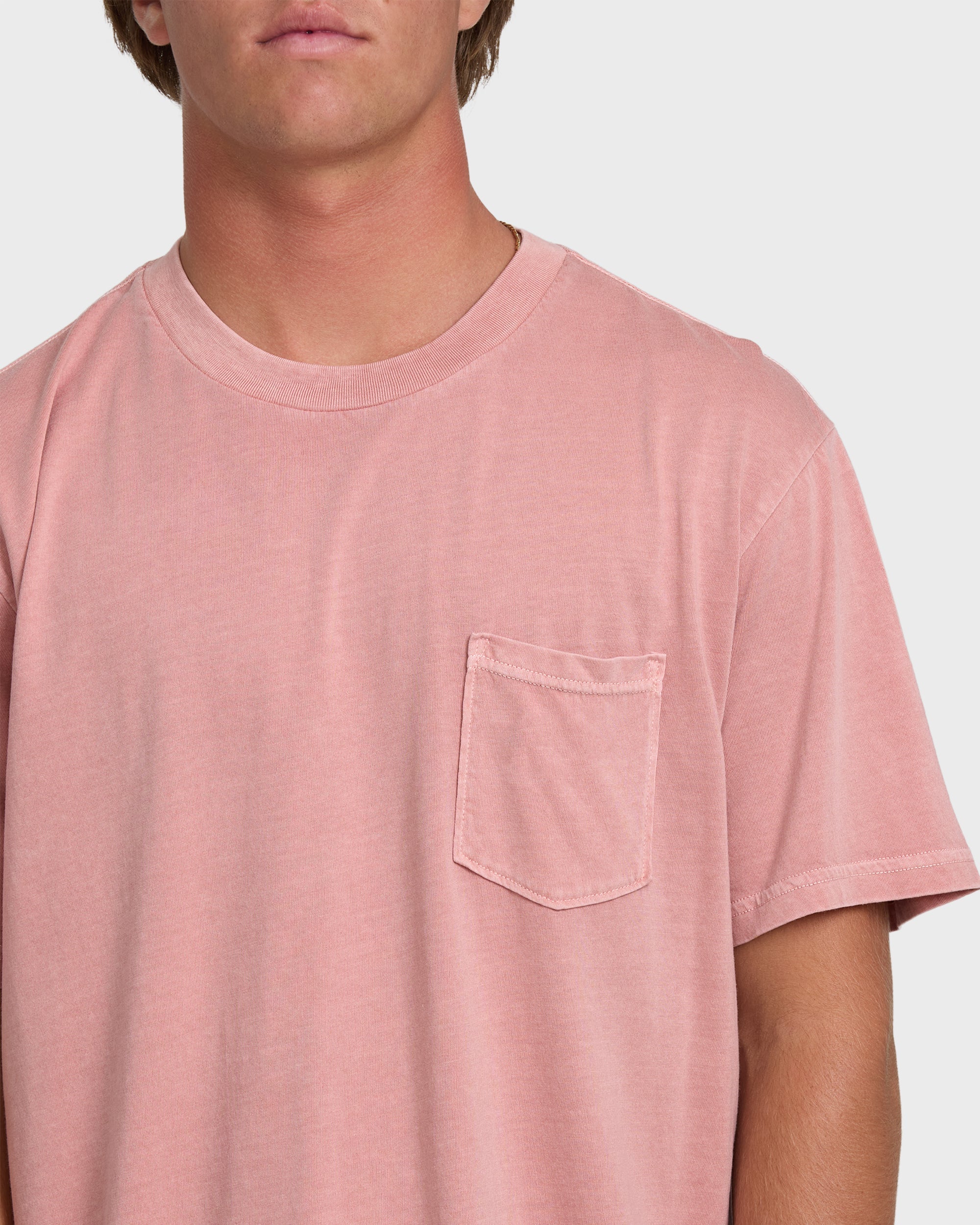 Billabong Essential Wave Washed Premium Short Sleeve Pocket Tee - Ash Rose
