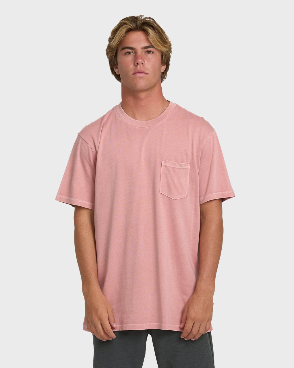 Billabong Essential Wave Washed Premium Short Sleeve Pocket Tee - Ash Rose