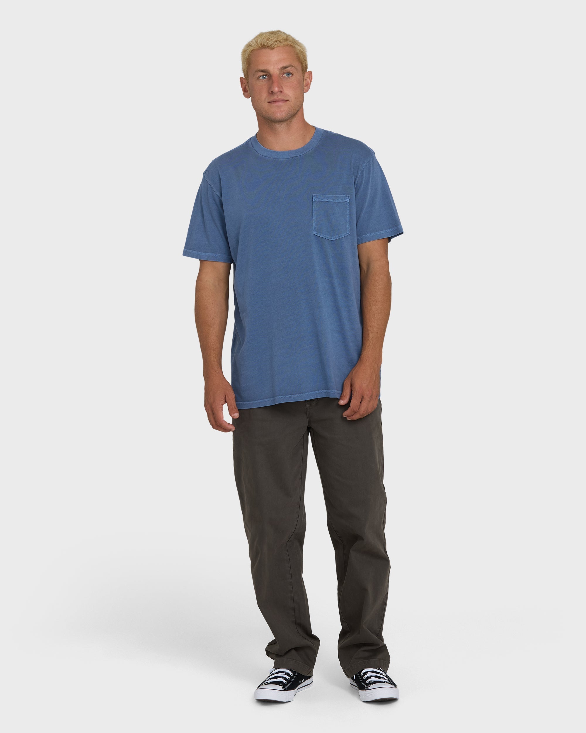 Billabong Essential Wave Washed Premium Short Sleeve Pocket Tee - Blue Horizon