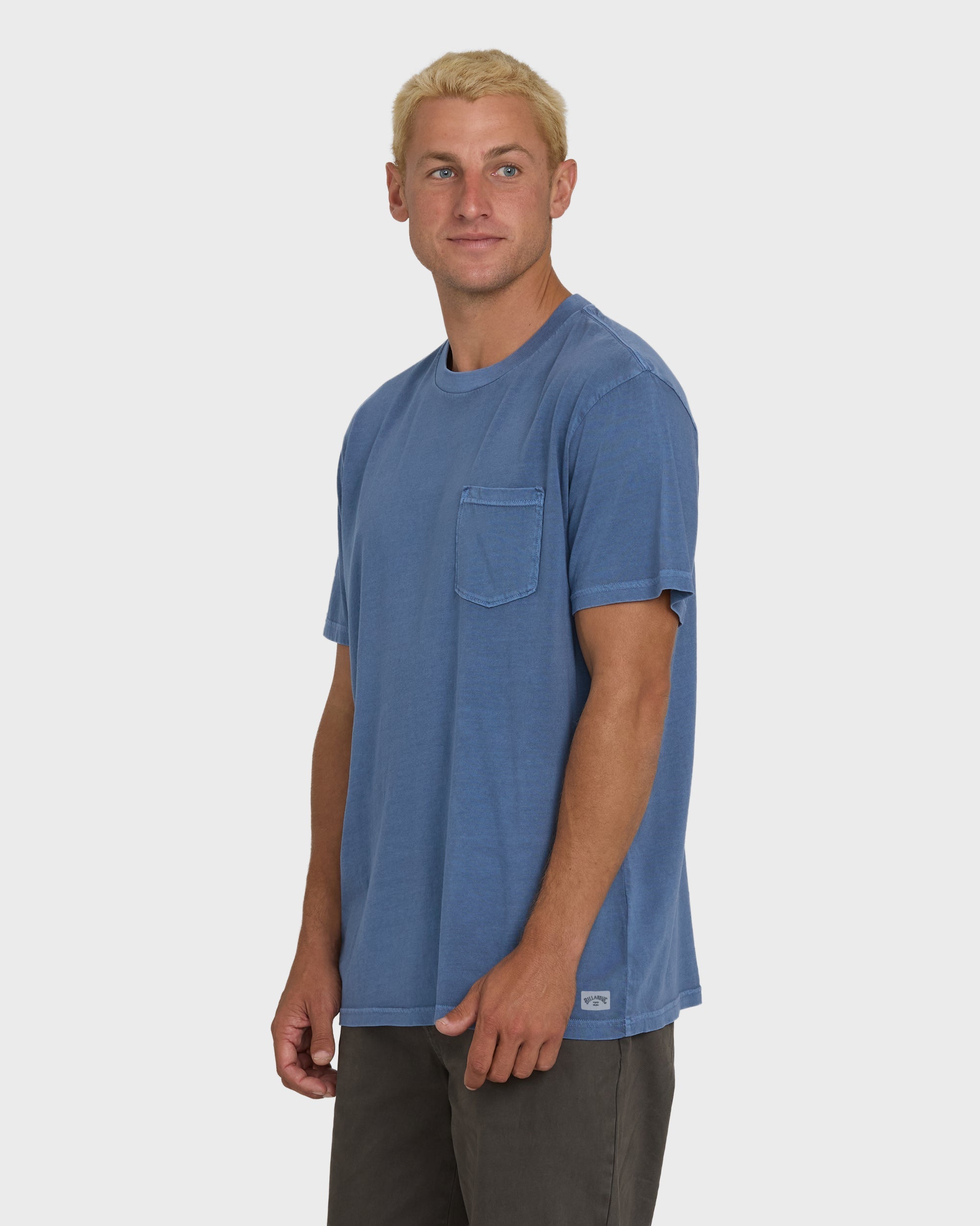 Billabong Essential Wave Washed Premium Short Sleeve Pocket Tee - Blue Horizon
