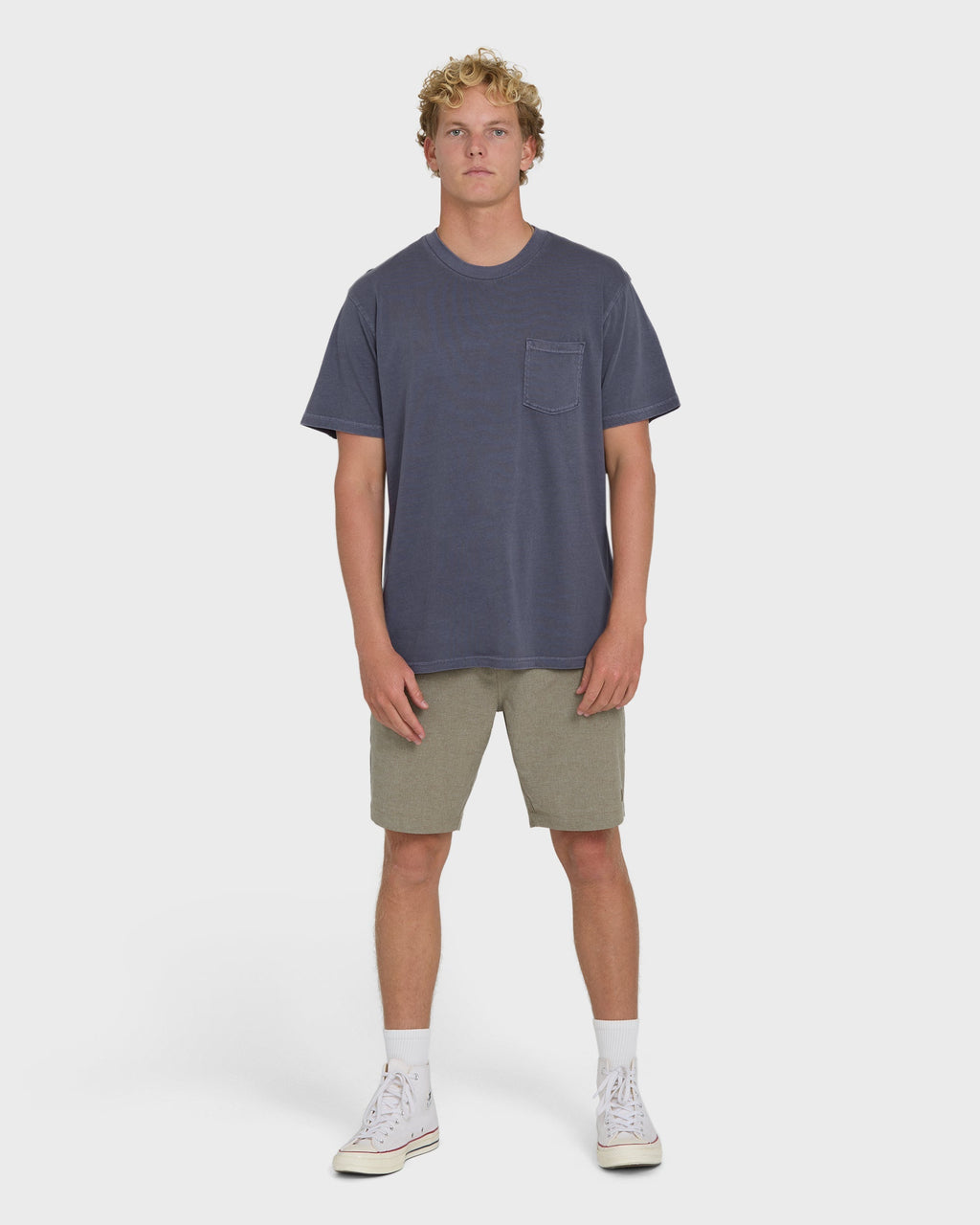 Billabong Essential Wave Washed Premium Short Sleeve Pocket Tee - Graystone