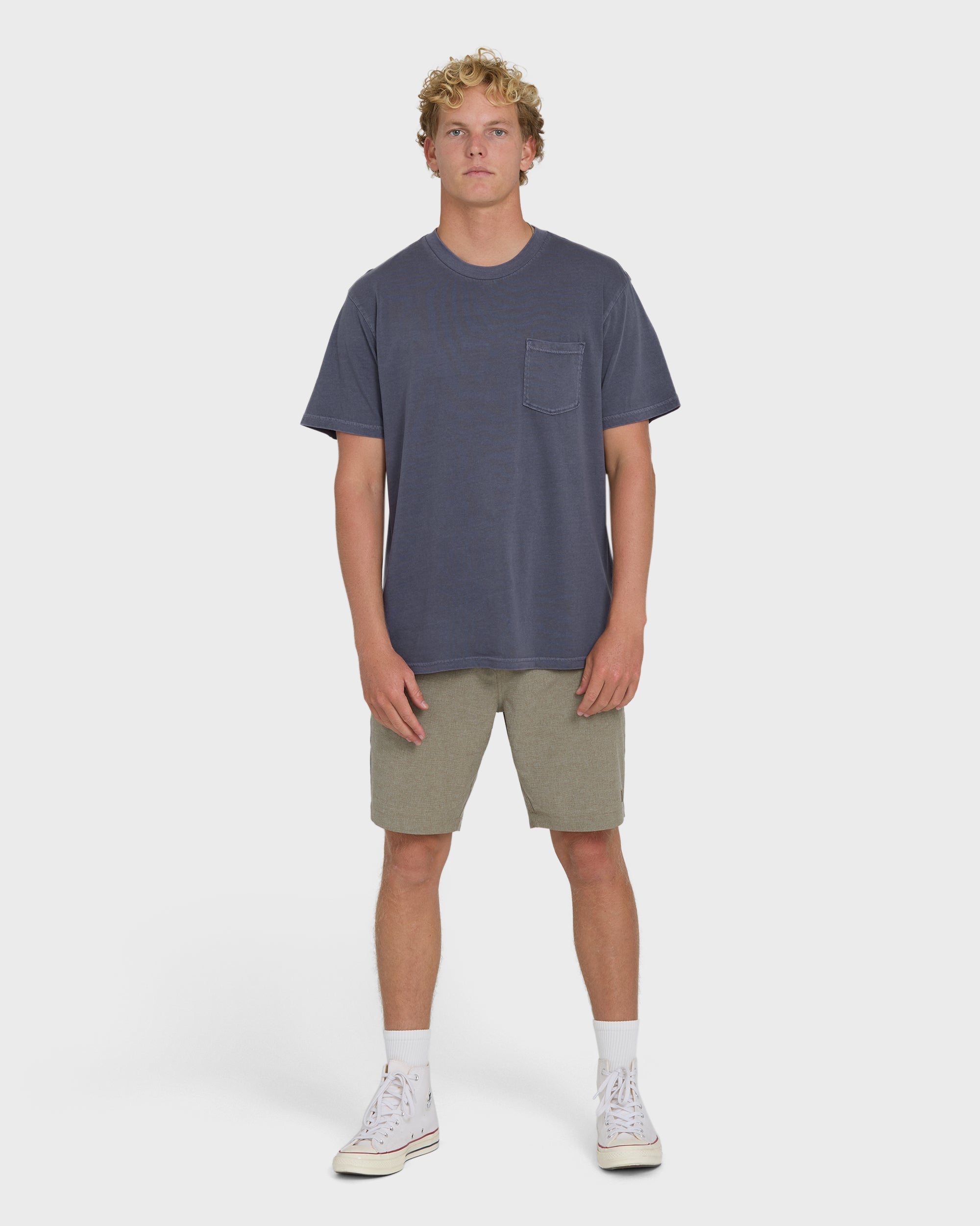 Billabong Essential Wave Washed Premium Short Sleeve Pocket Tee - Graystone