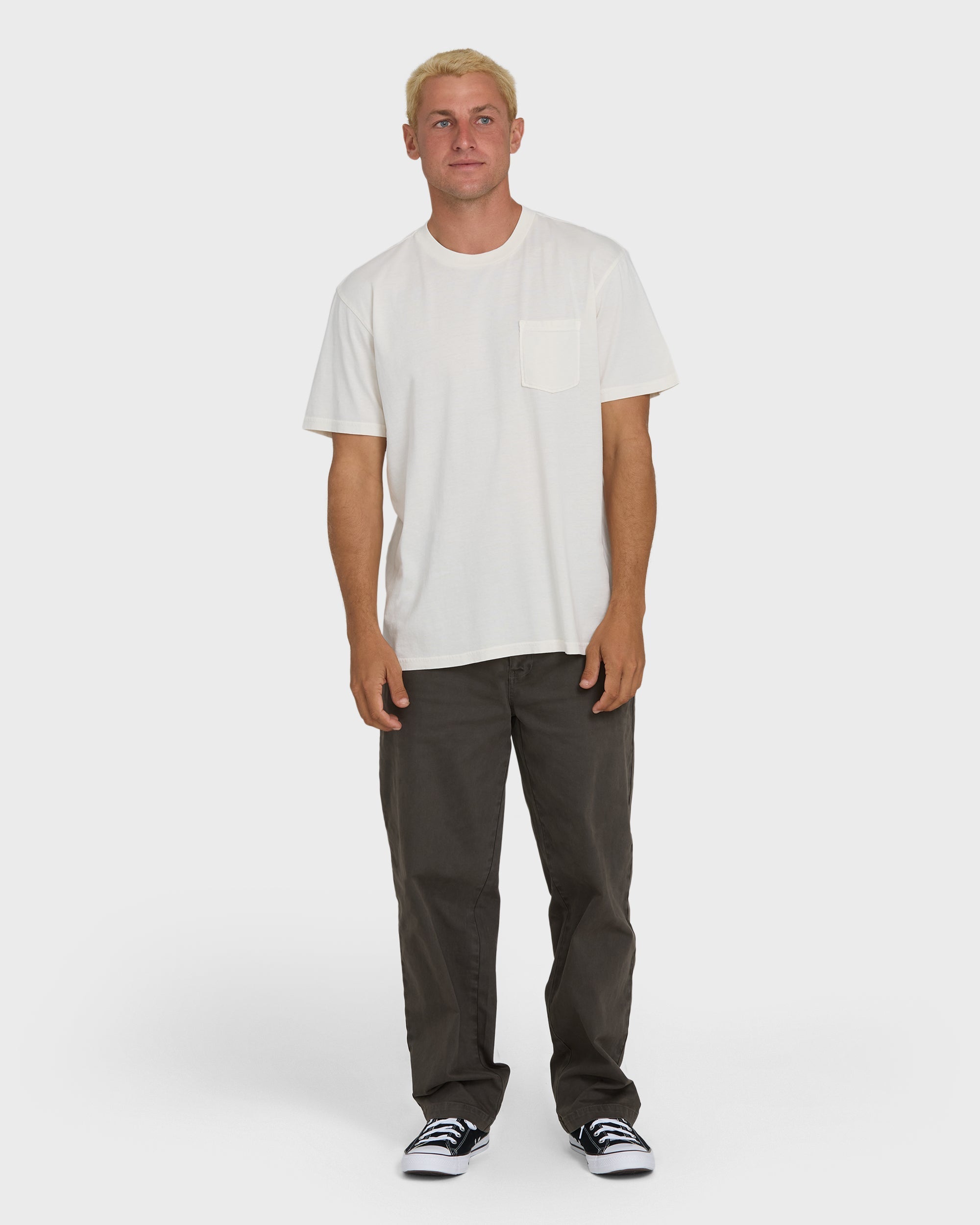 Billabong Essential Wave Washed Premium Short Sleeve Pocket Tee - Off White