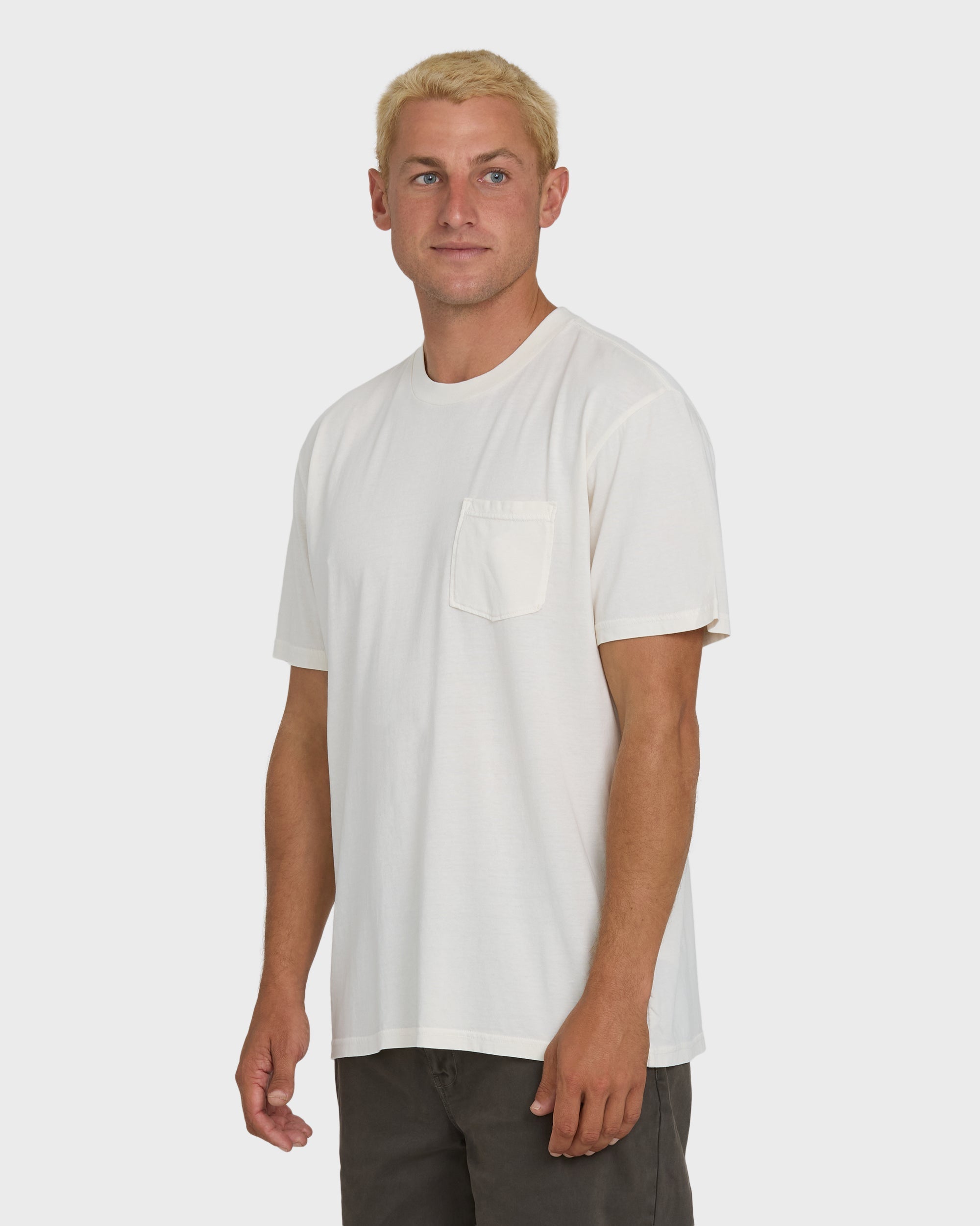 Billabong Essential Wave Washed Premium Short Sleeve Pocket Tee - Off White