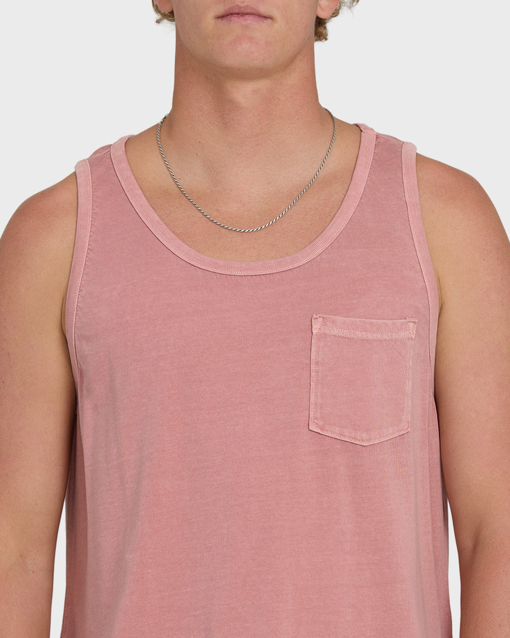 Billabong Essential Pocket Wave Washed Premium Tank Top - Ash Rose