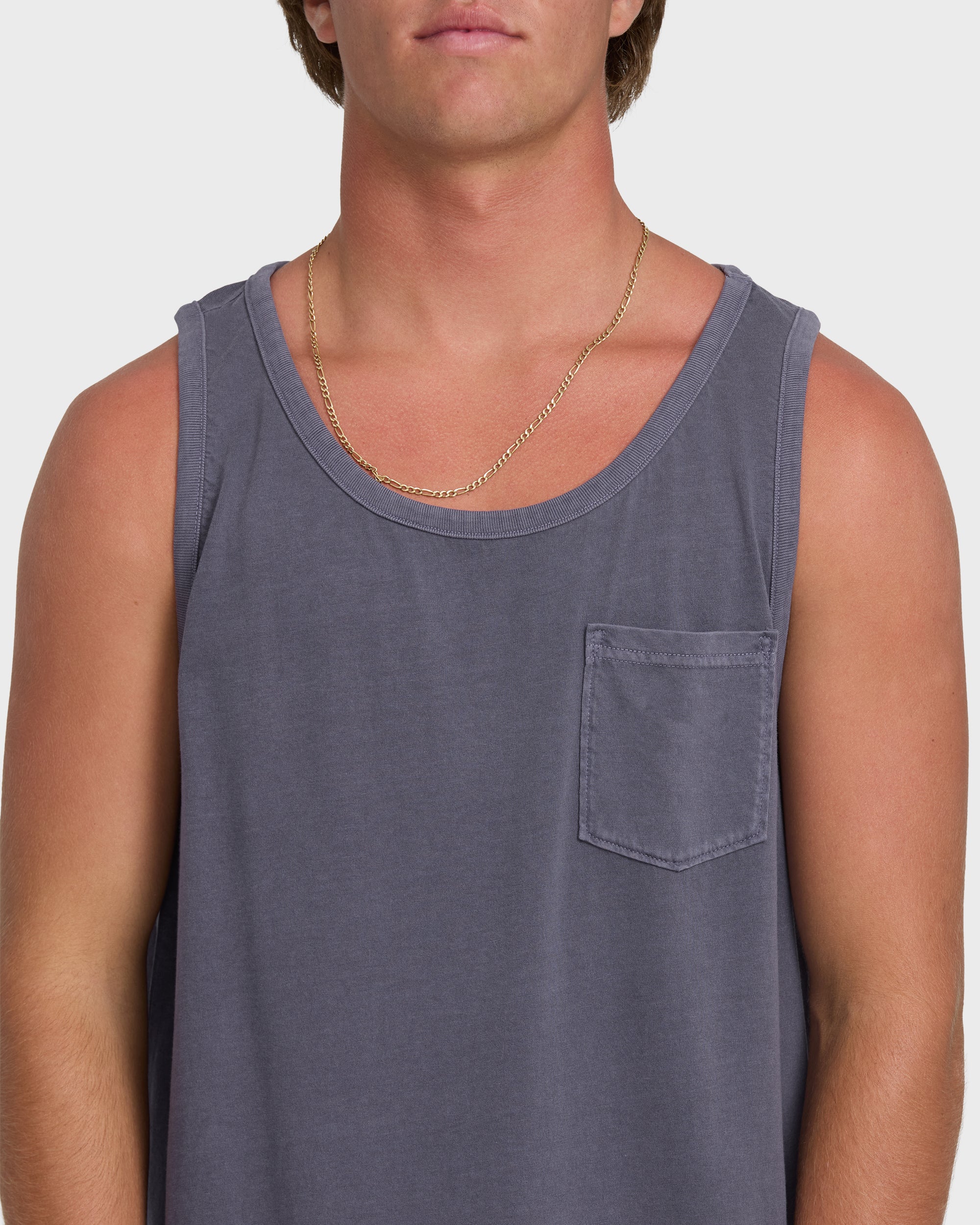 Billabong Essential Pocket Wave Washed Premium Tank Top - Graystone