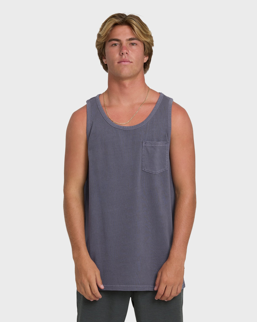 Billabong Essential Pocket Wave Washed Premium Tank Top - Graystone