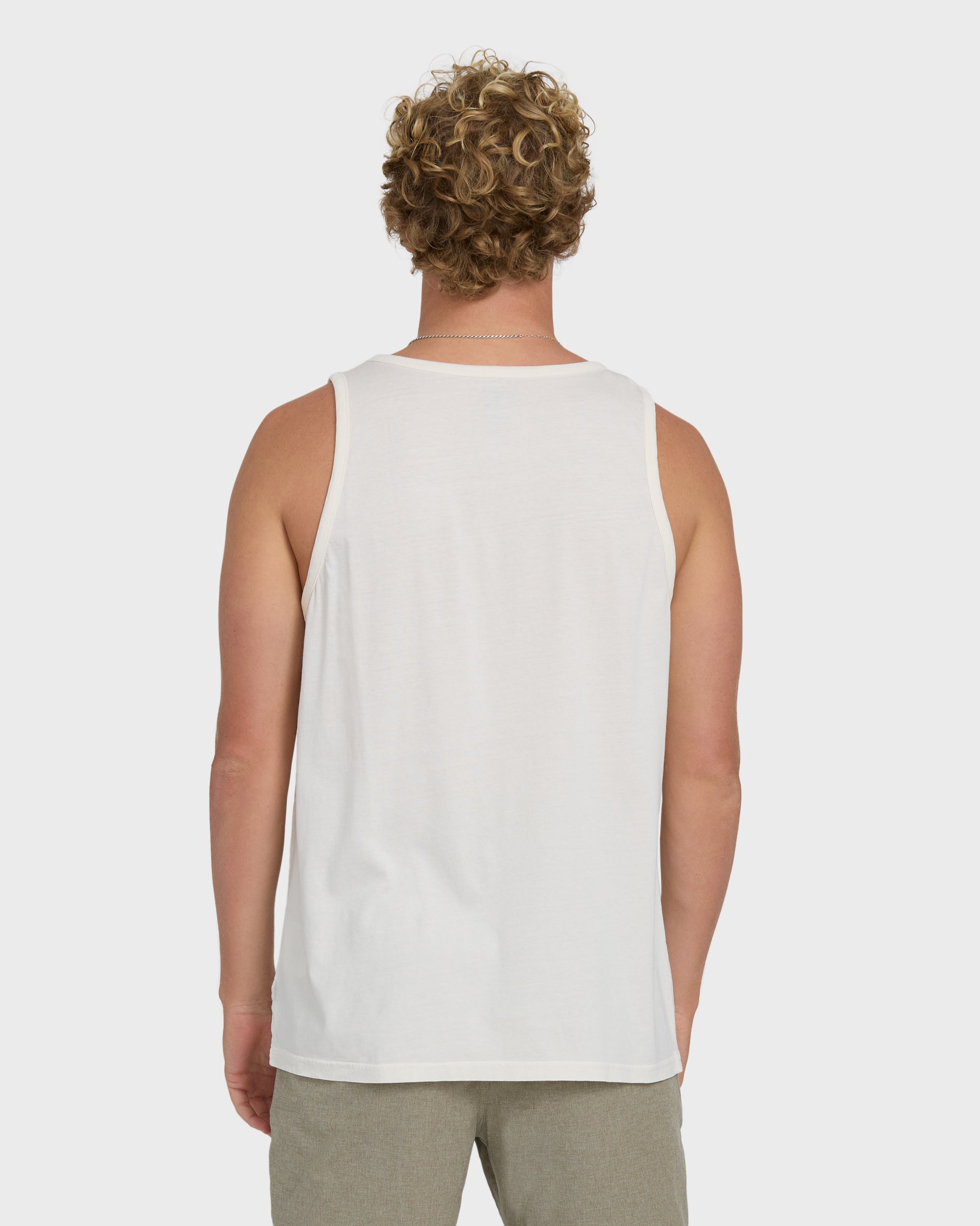 Billabong Essential Pocket Wave Washed Premium Tank Top - Off White