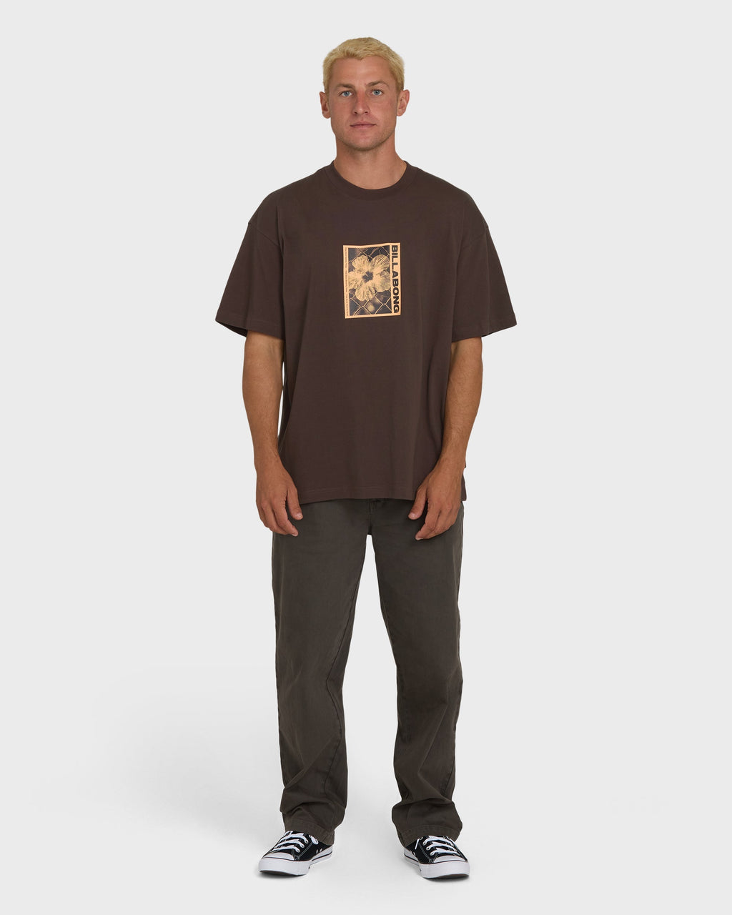 Billabong Link OG Short Sleeve Knit T-Shirt - Chocolate Brown