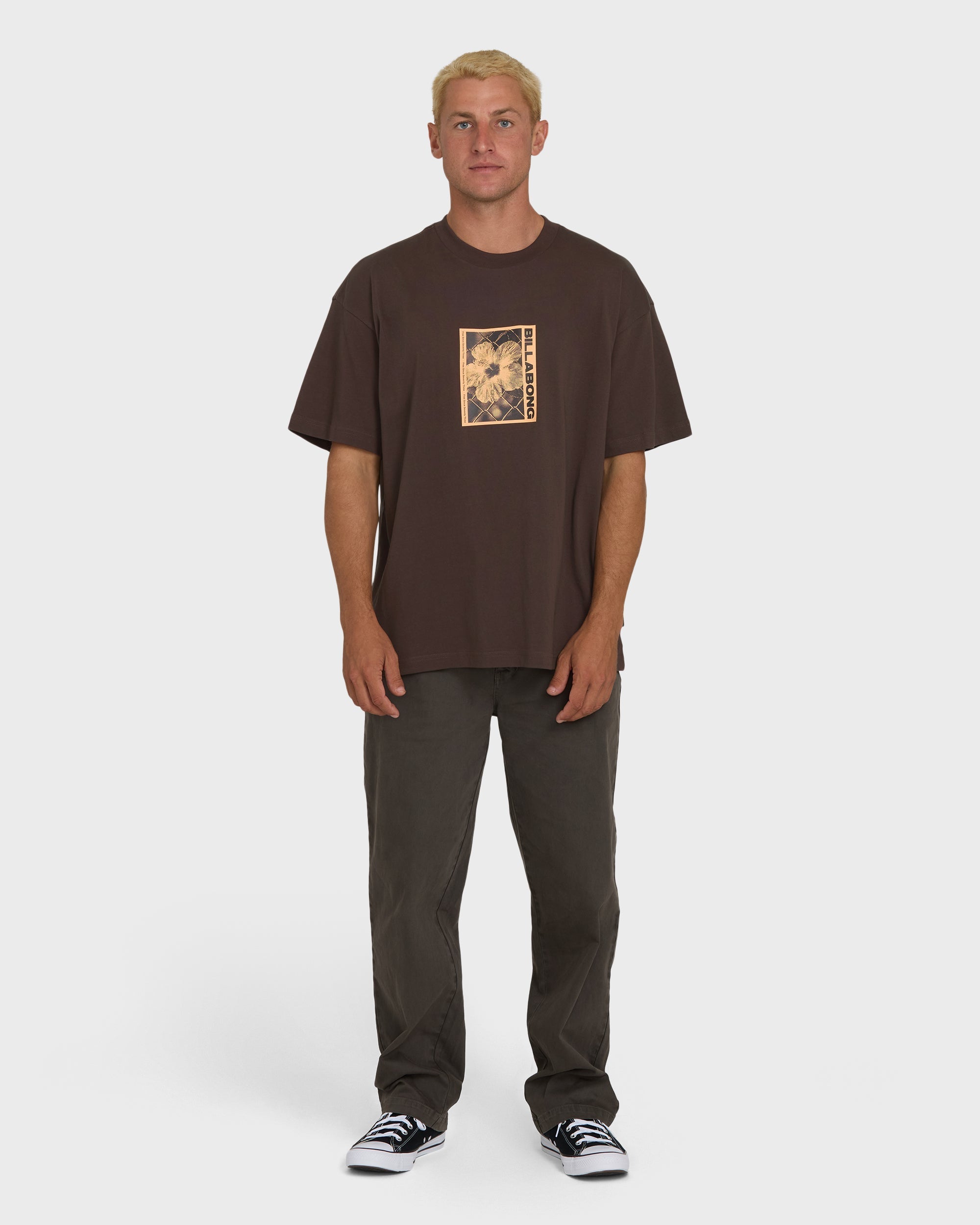 Billabong Link OG Short Sleeve Knit T-Shirt - Chocolate Brown