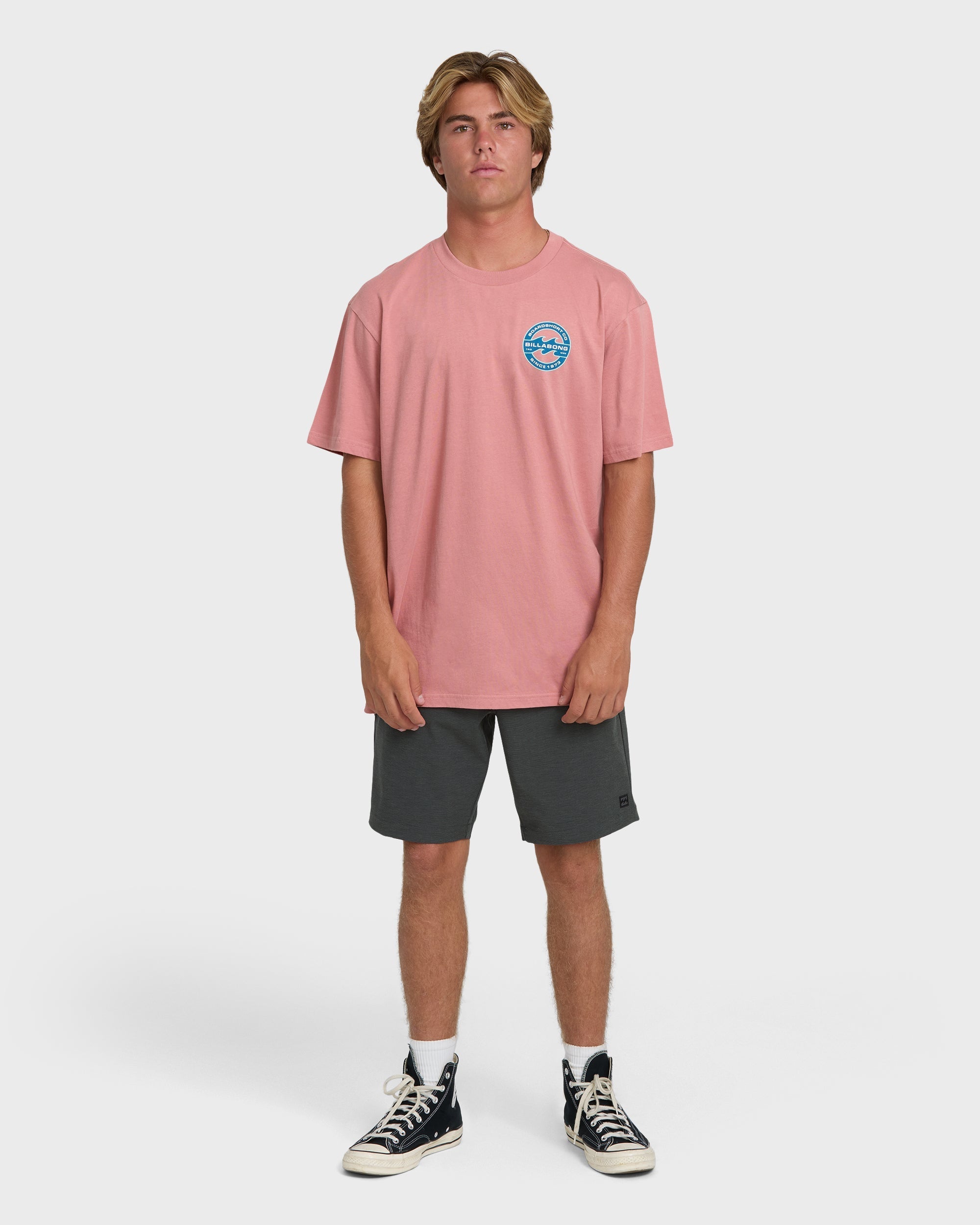 Billabong Hollow Fill Premium Short Sleeve T-Shirt - Ash Rose