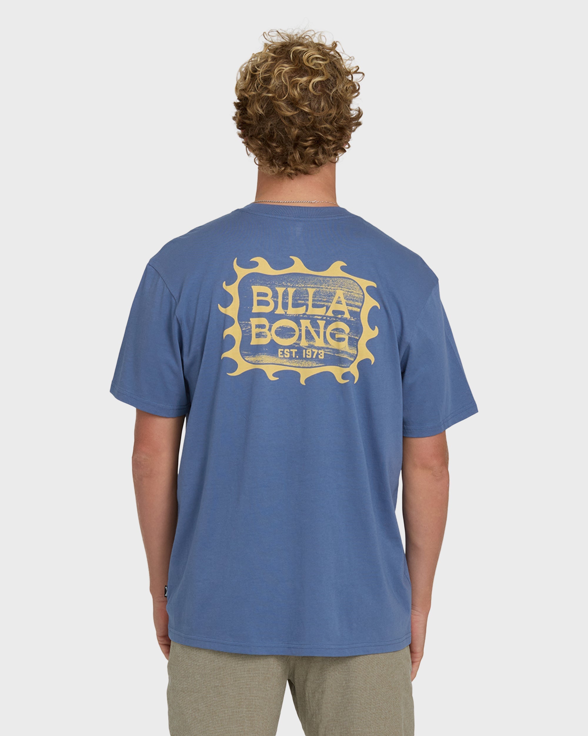 Billabong Ripple Premium Short Sleeve Cotton Graphic T-Shirt - Blue Horizon