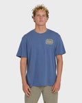 Billabong Ripple Premium Short Sleeve Cotton Graphic T-Shirt - Blue Horizon