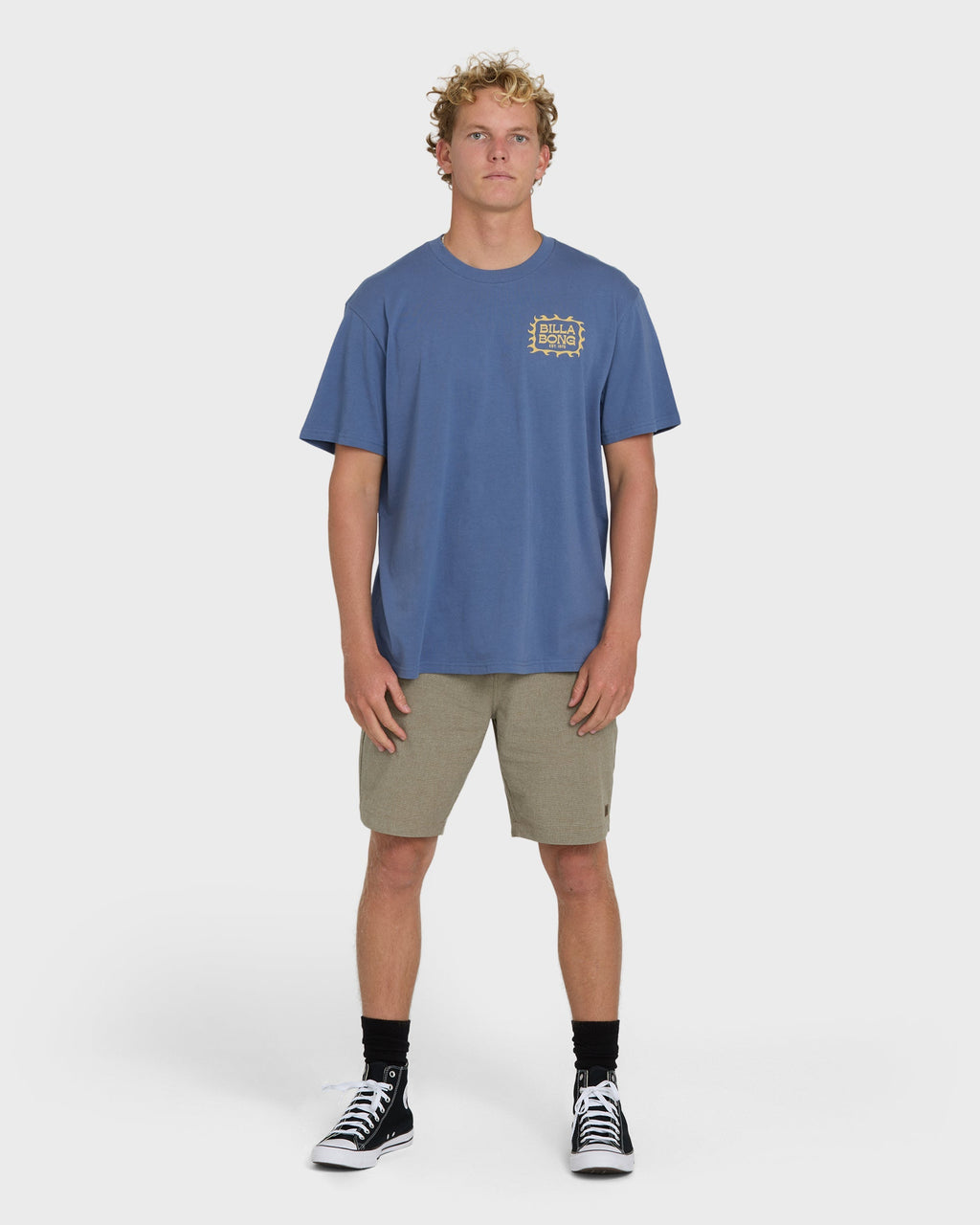 Billabong Ripple Premium Short Sleeve Cotton Graphic T-Shirt - Blue Horizon