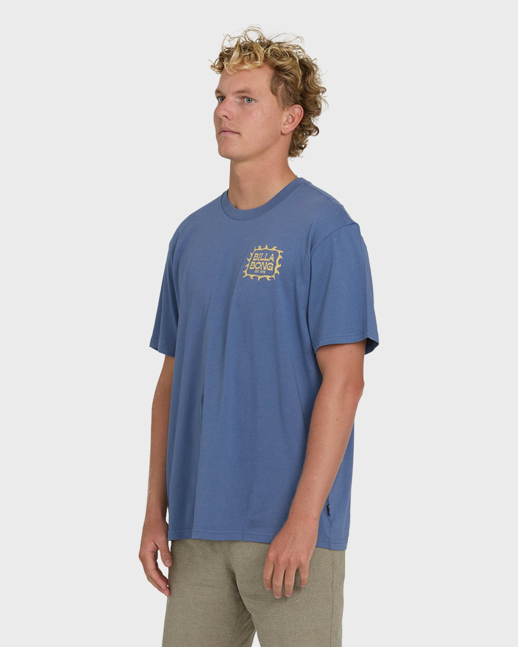 Billabong Ripple Premium Short Sleeve Cotton Graphic T-Shirt - Blue Horizon
