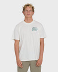 Billabong Ripple Premium Short Sleeve Cotton Graphic T-Shirt - Off White