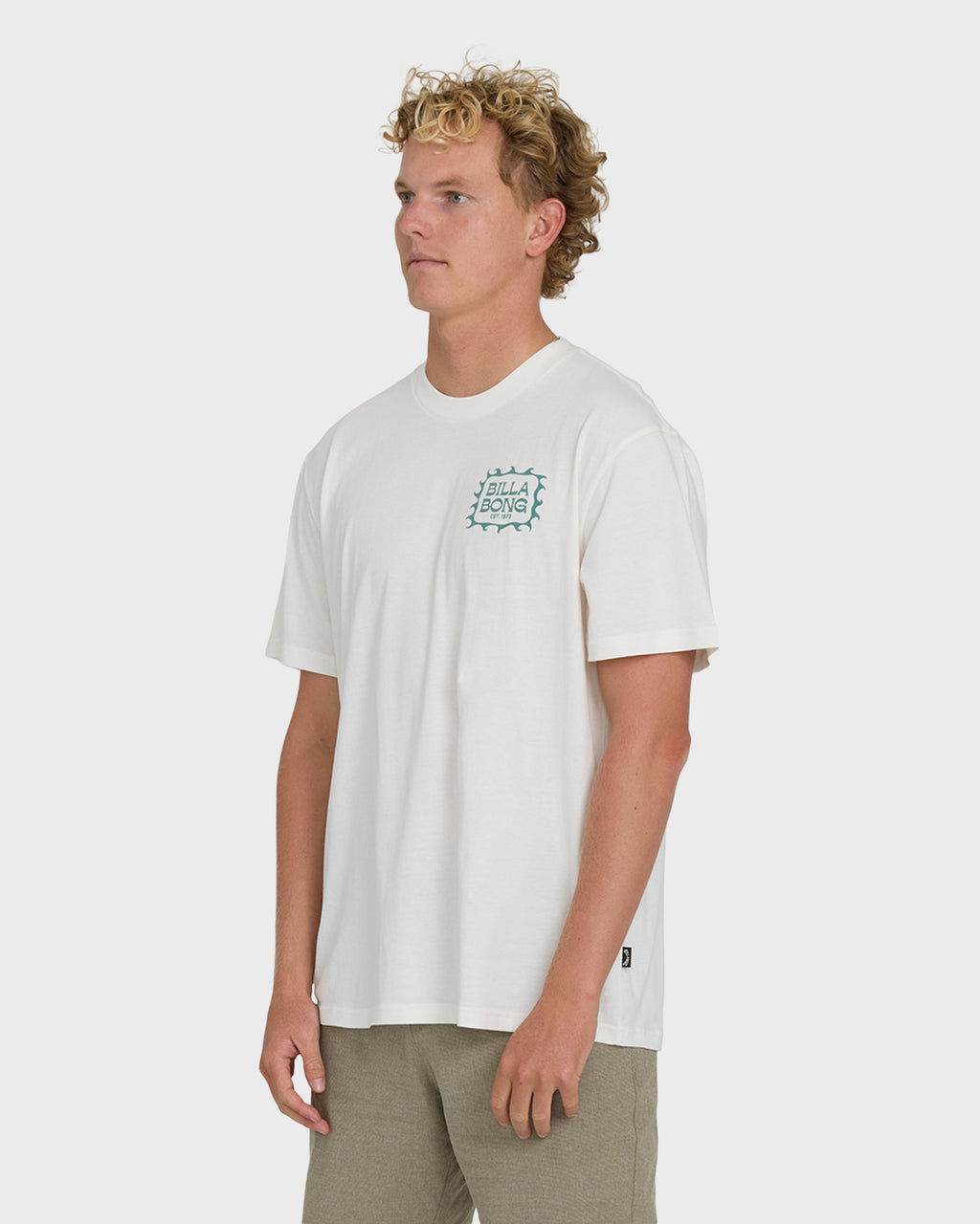 Billabong Ripple Premium Short Sleeve Cotton Graphic T-Shirt - Off White