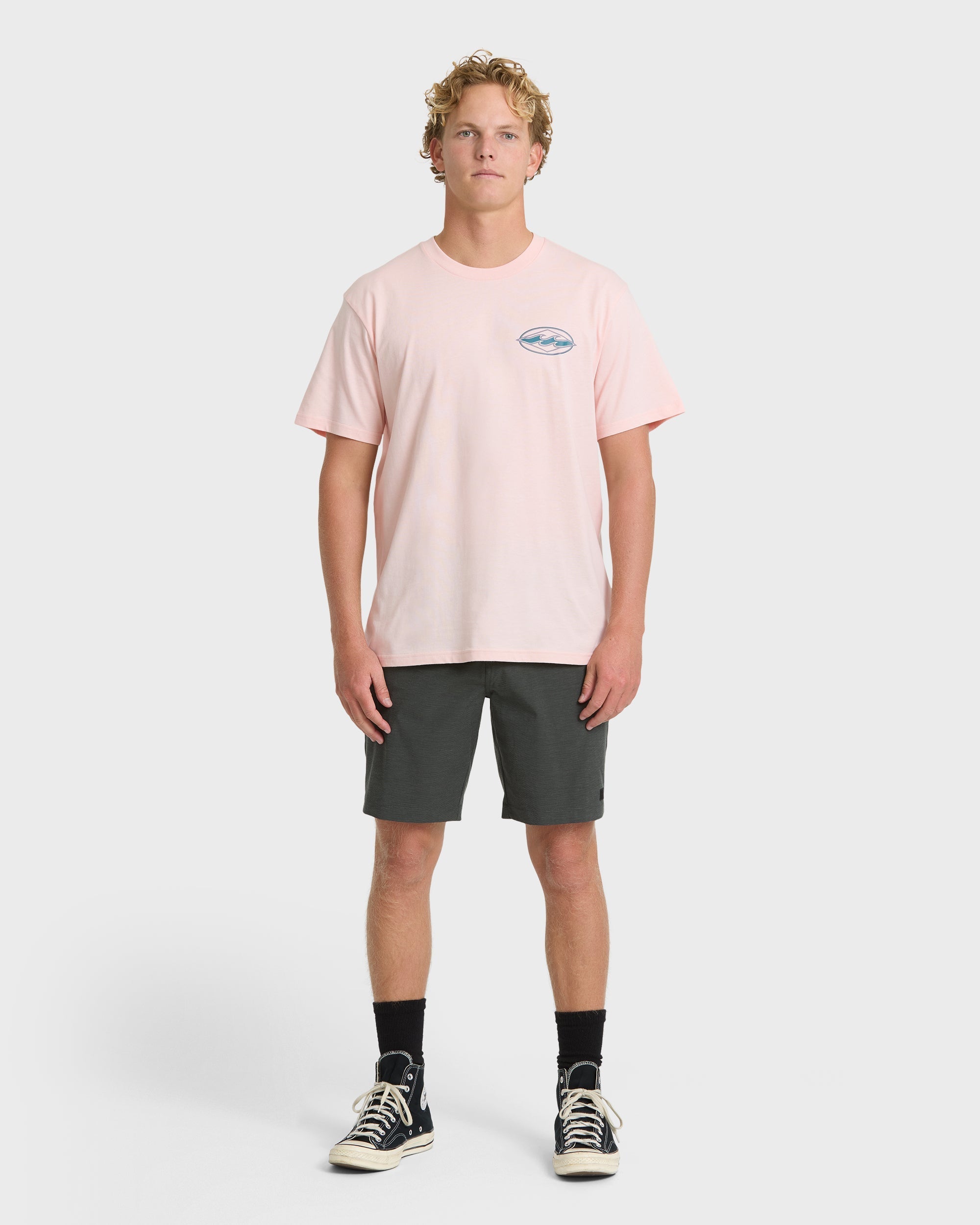 Billabong Rotor Diamond Premium Short Sleeve Graphic T-Shirt - Light Pink