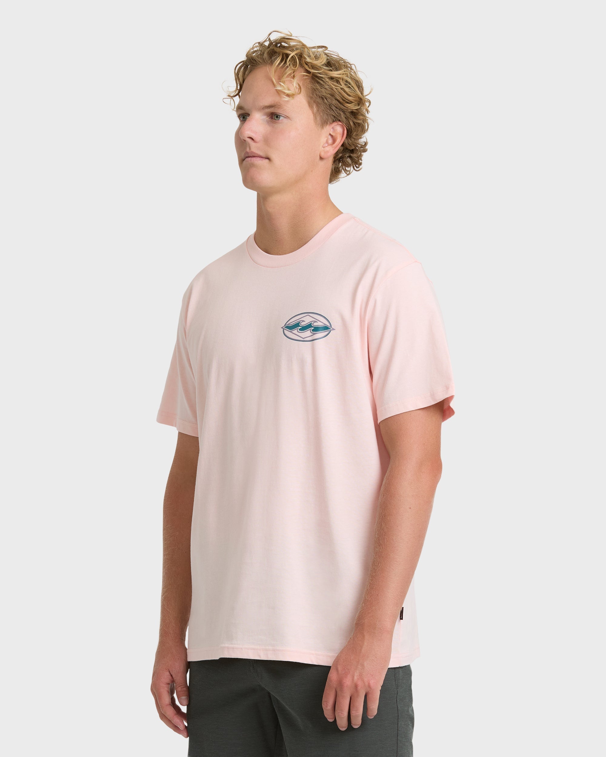 Billabong Rotor Diamond Premium Short Sleeve Graphic T-Shirt - Light Pink