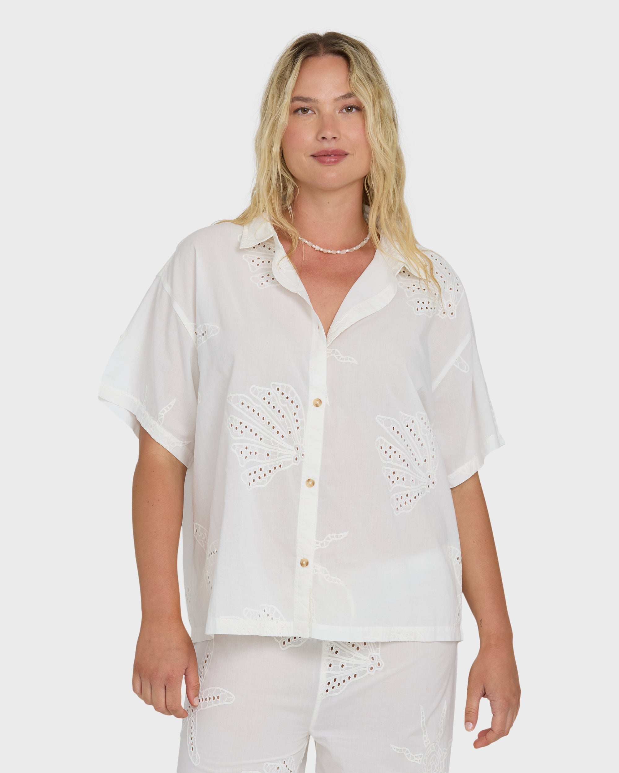 Billabong Beach Livin Woven Shirt - Salt Crystal