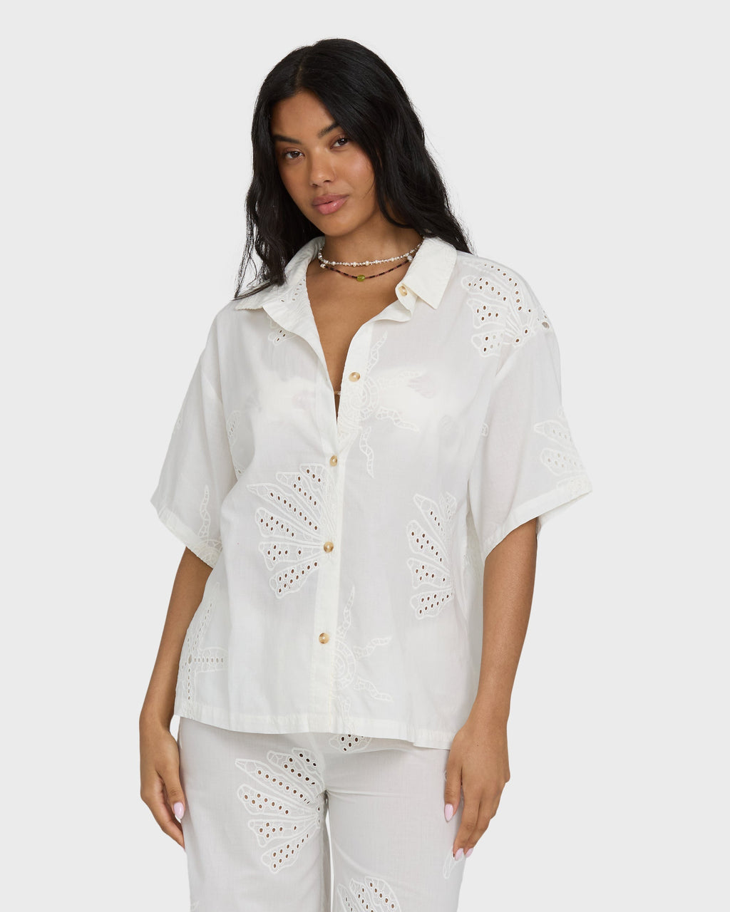Billabong Beach Livin Woven Shirt - Salt Crystal