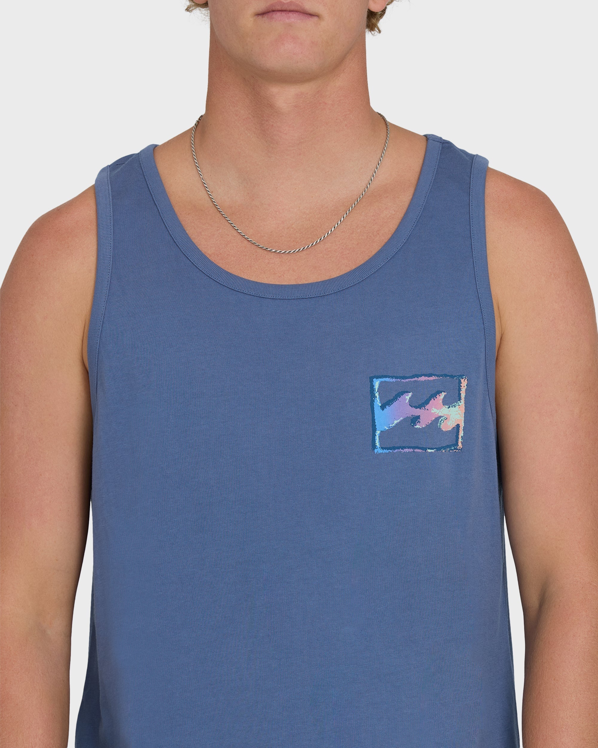 Billabong Crayon Wave Premium Tank Top - Blue Horizon
