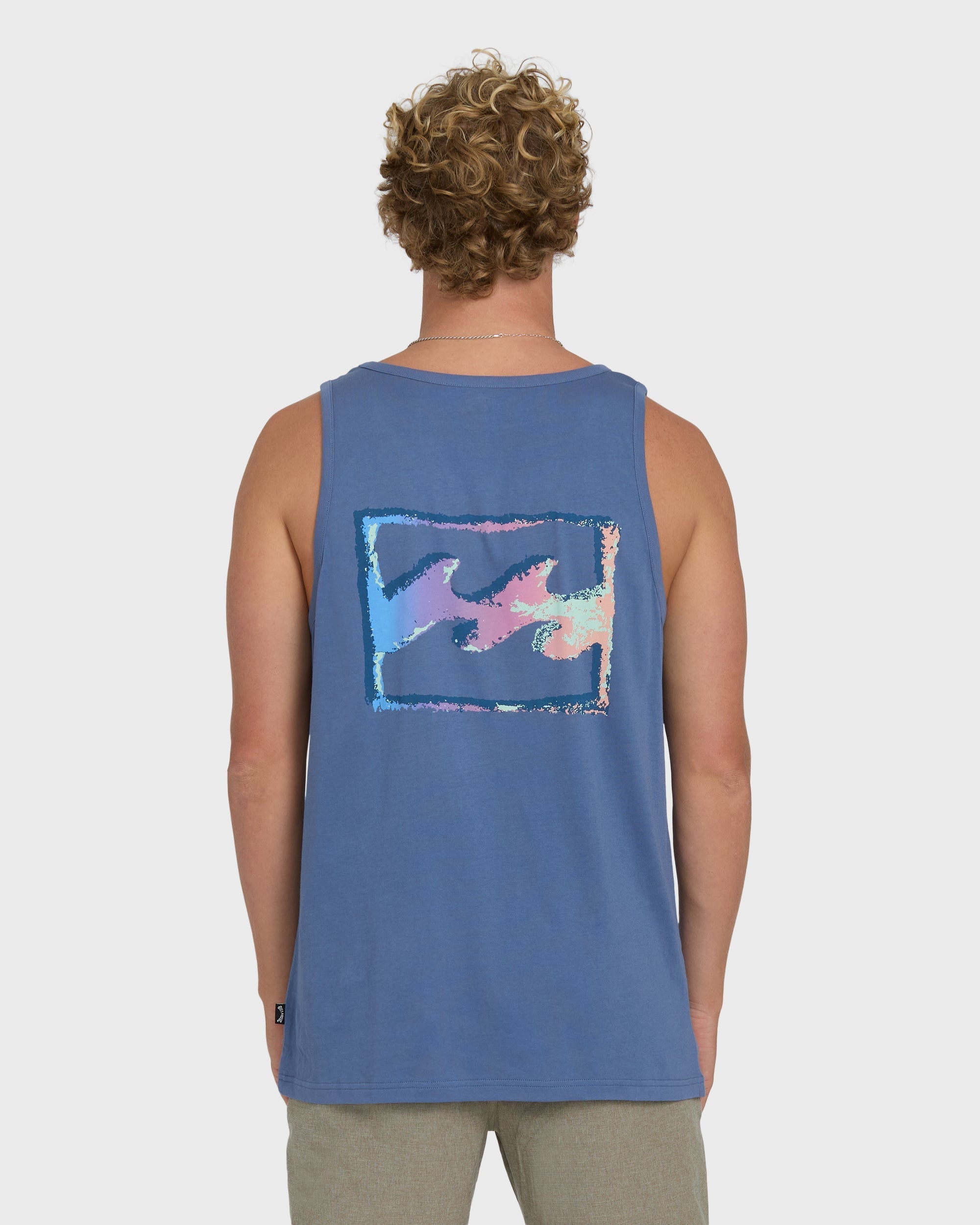 Billabong Crayon Wave Premium Tank Top - Blue Horizon