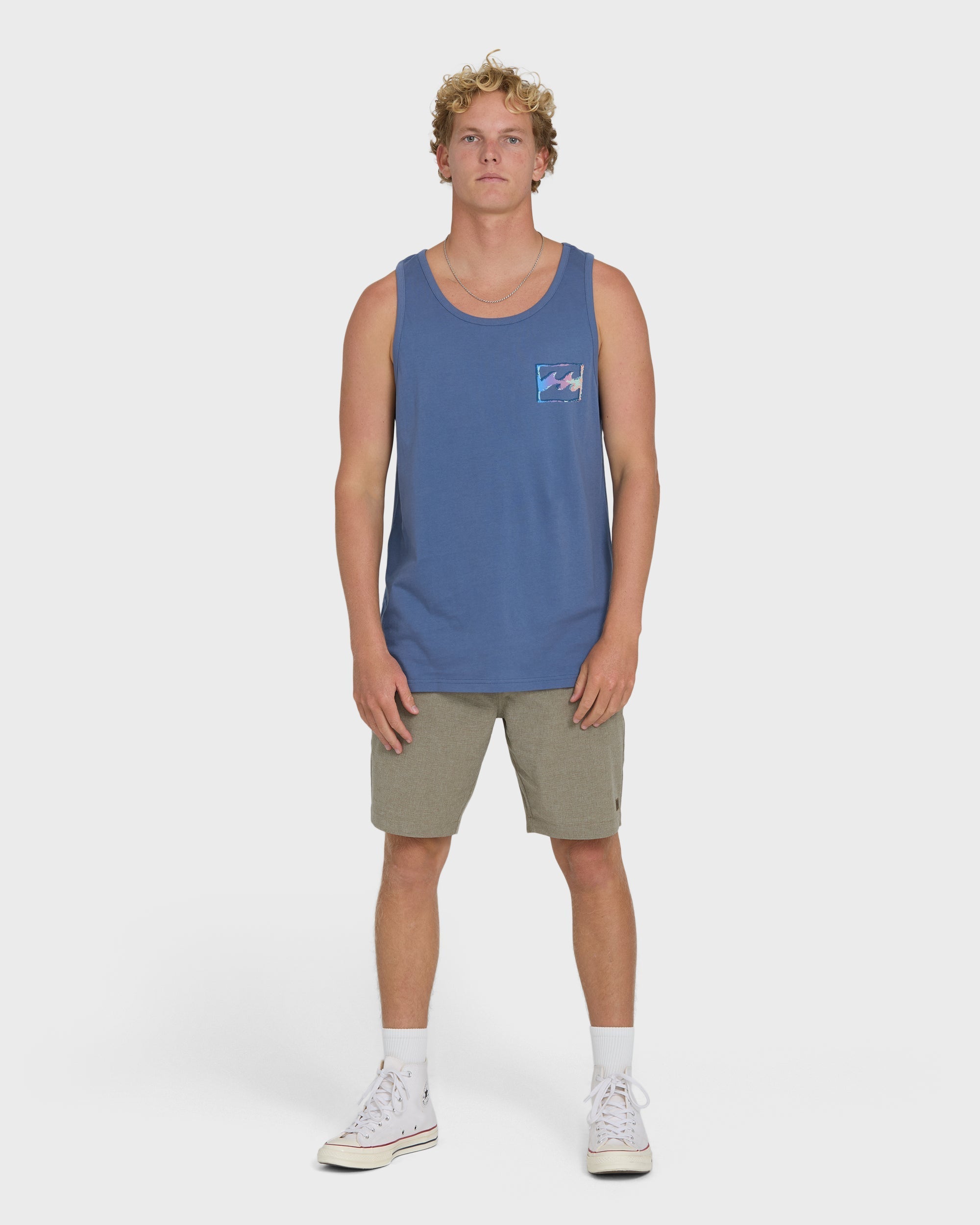 Billabong Crayon Wave Premium Tank Top - Blue Horizon