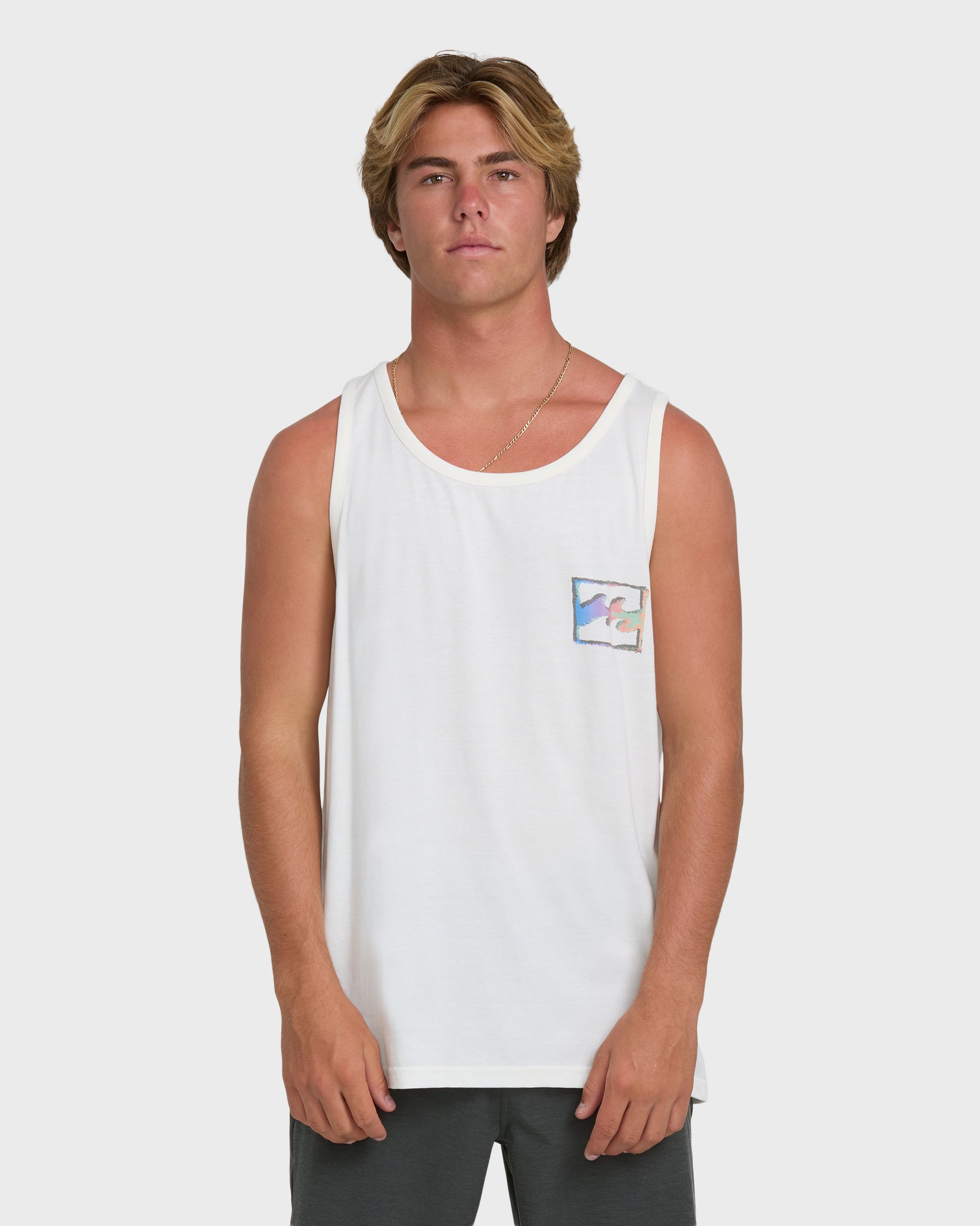 Billabong Crayon Wave Premium Tank Top - Off White