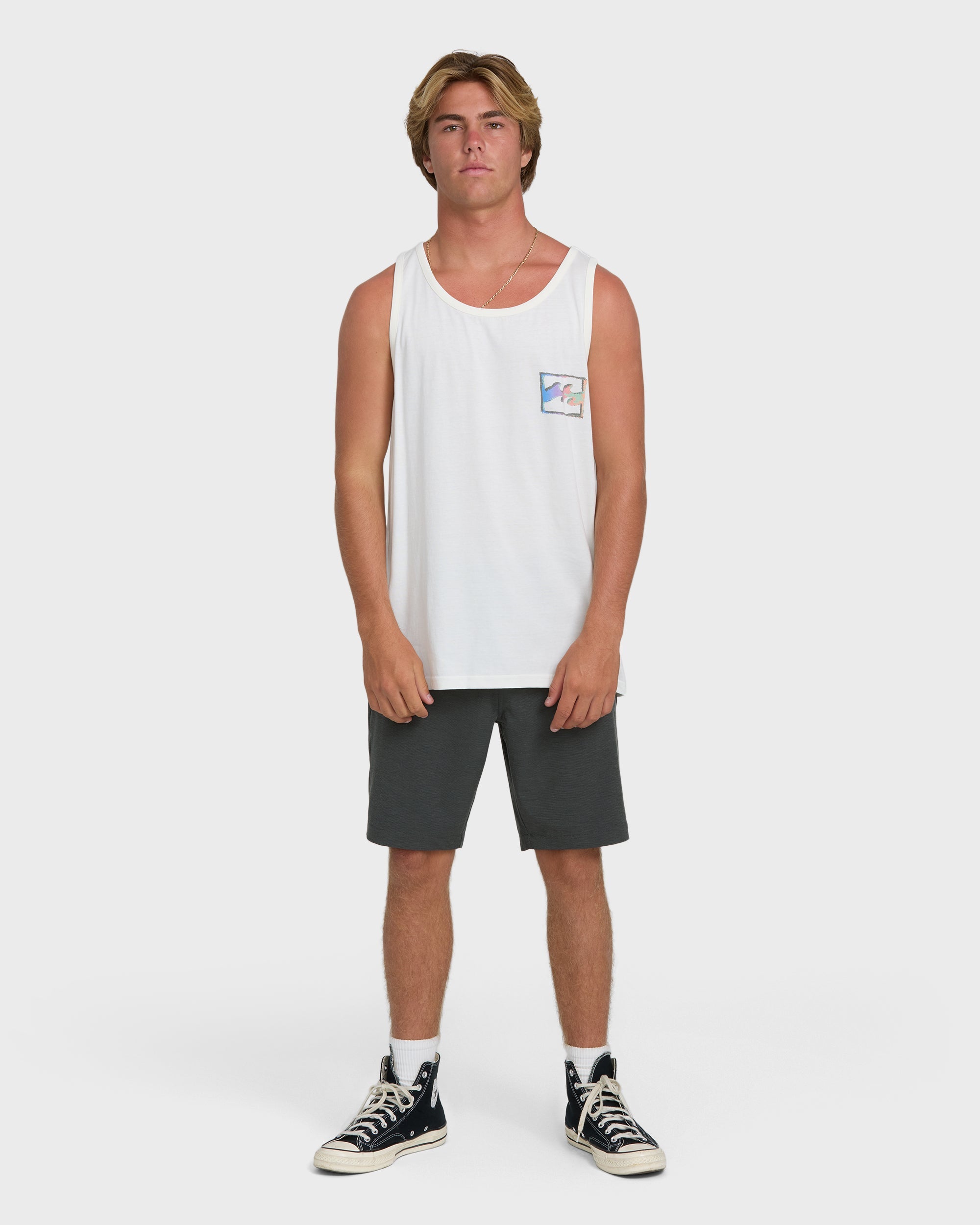 Billabong Crayon Wave Premium Tank Top - Off White