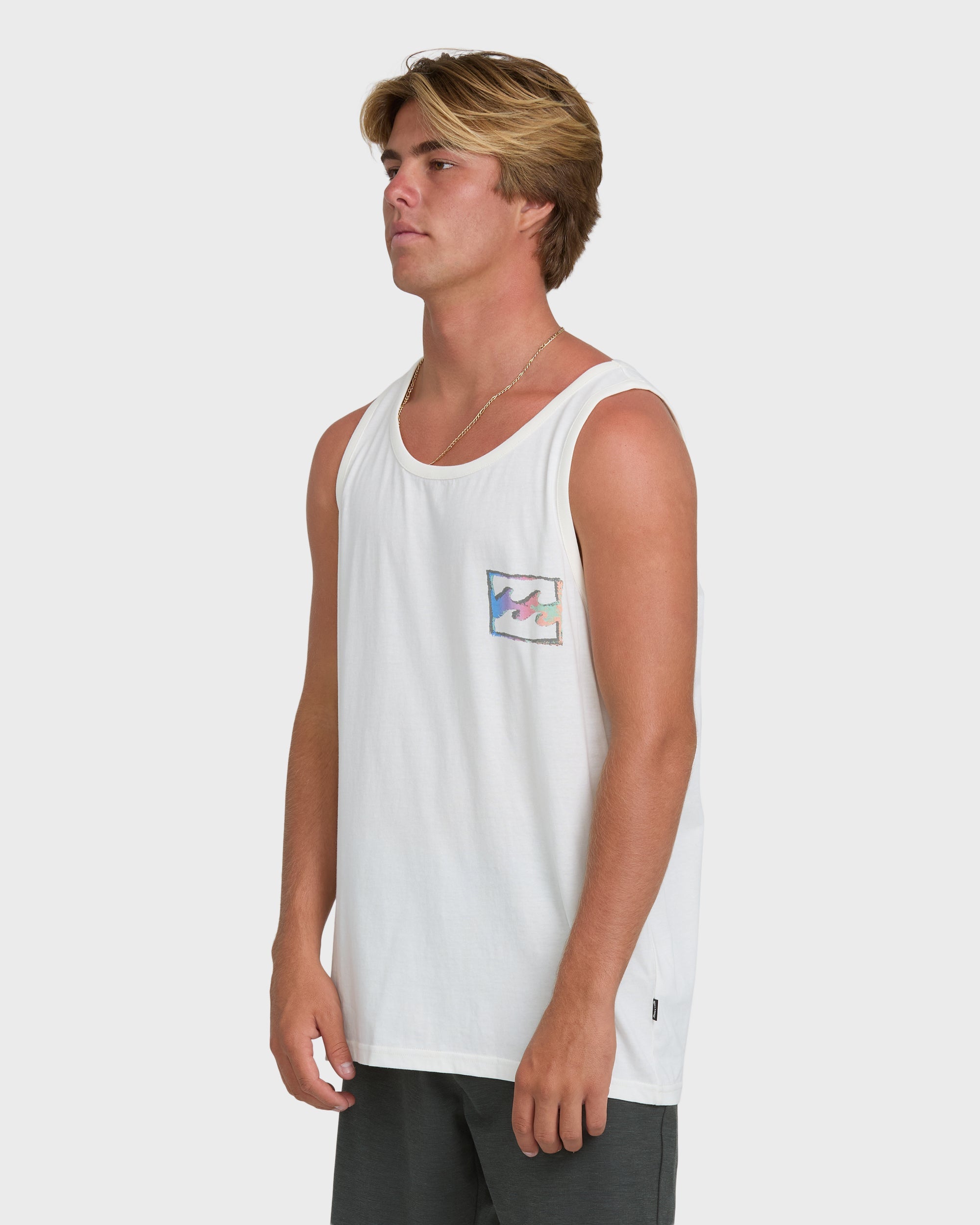 Billabong Crayon Wave Premium Tank Top - Off White
