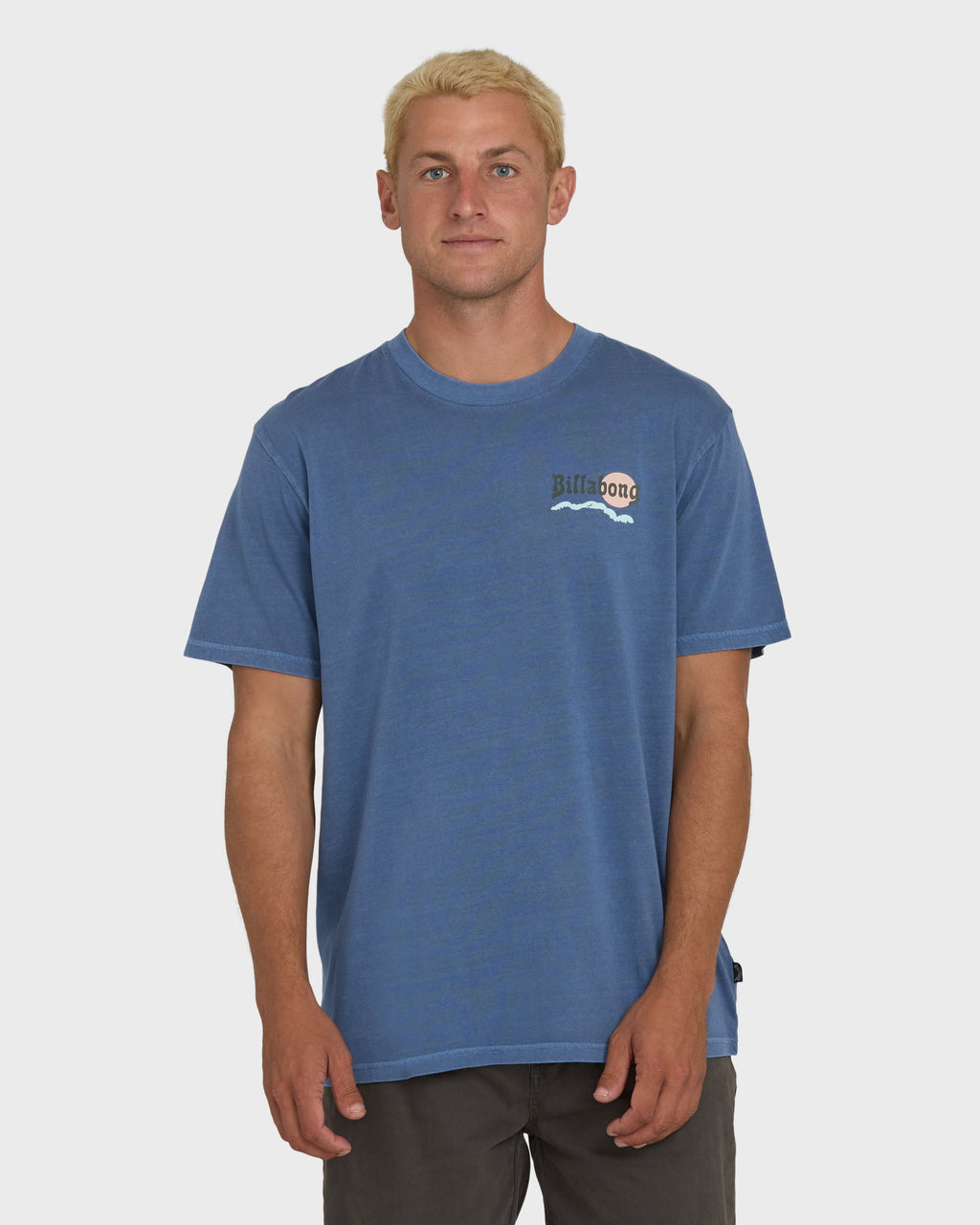 Billabong Loner Wave Washed Premium Short Sleeve Knit T-Shirt - Blue Horizon